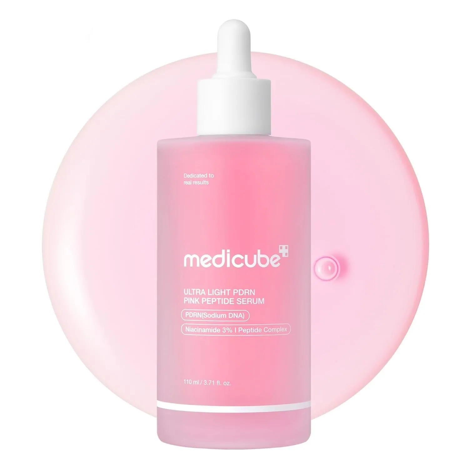 medicube PDRN Pink Peptide Serum with Salmon DNA | Ultra Light Hydrating Serum with Hyaluronic Acid | Fast-Absorbing Gl…