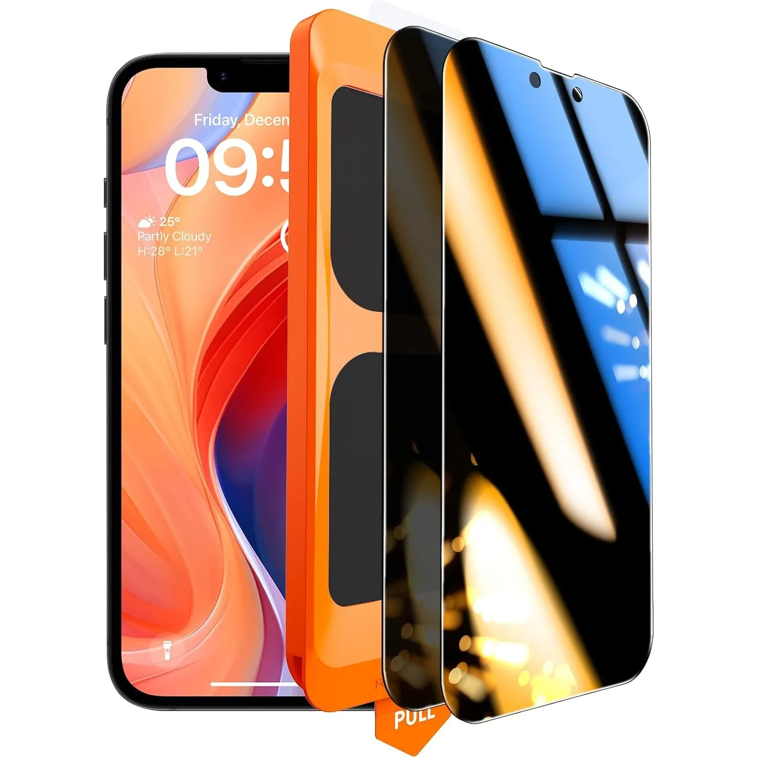 TOCOL für iPhone 16e für Panzerglas Sichtschutz, Einfache Montage