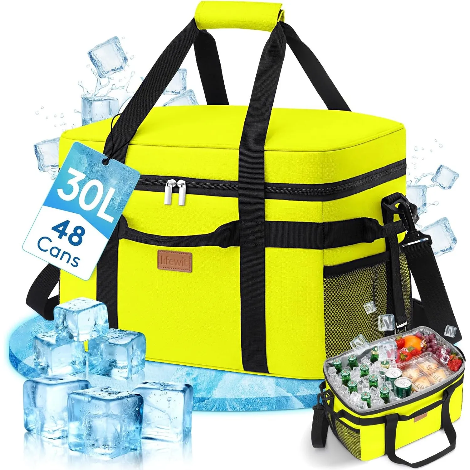 Lifewit Kühltasche 30L, Faltbar Picknicktasche für Essen & Getränke, Kühlbox Tragbare Eistasche für Männer, Frauen, Iso…