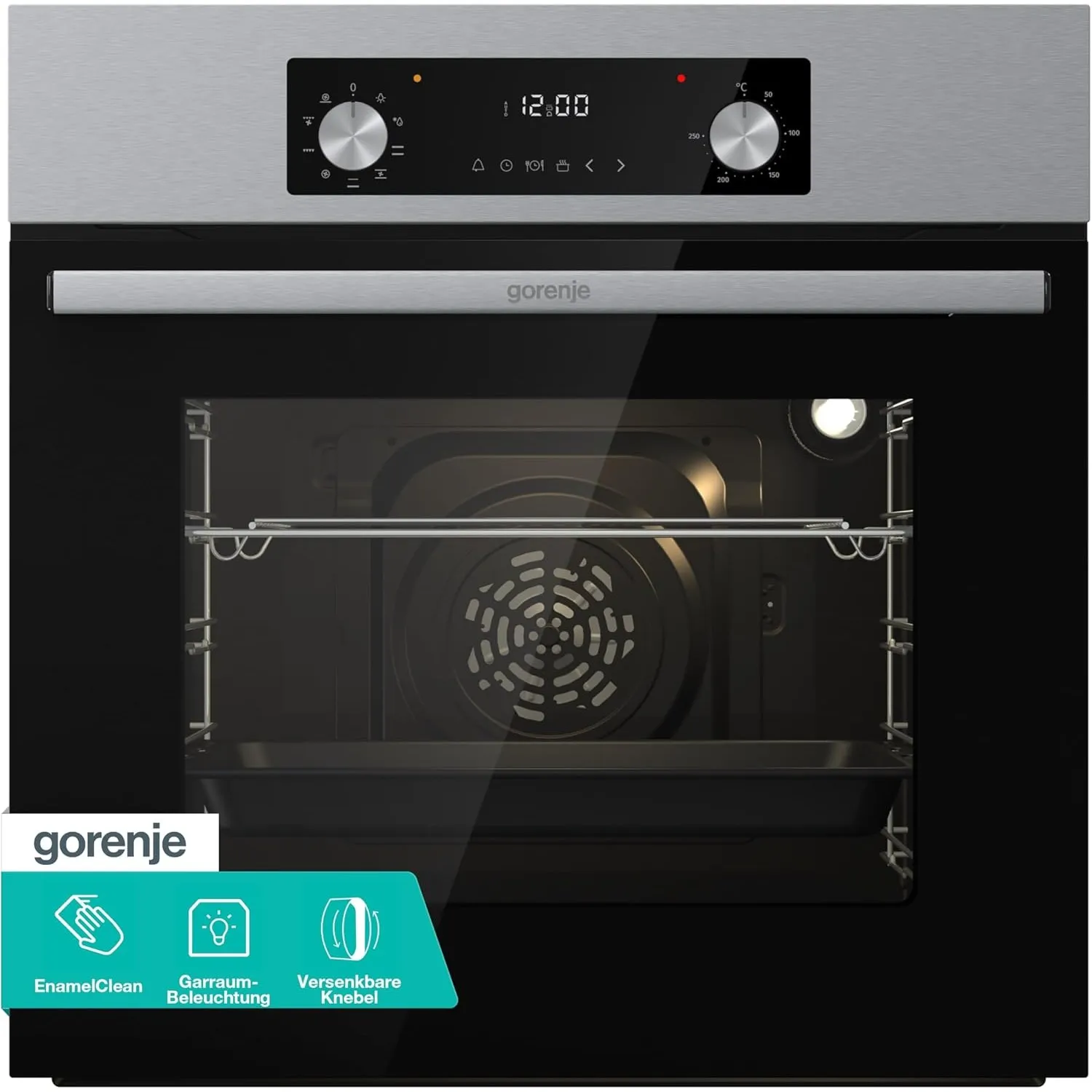 Gorenje BOA6737AO1X Einbaubackofen / 73 Liter/BigSpace/Heißluft / 250° maximale Ofentemperatur/EcoClean-Email / 2fach v…