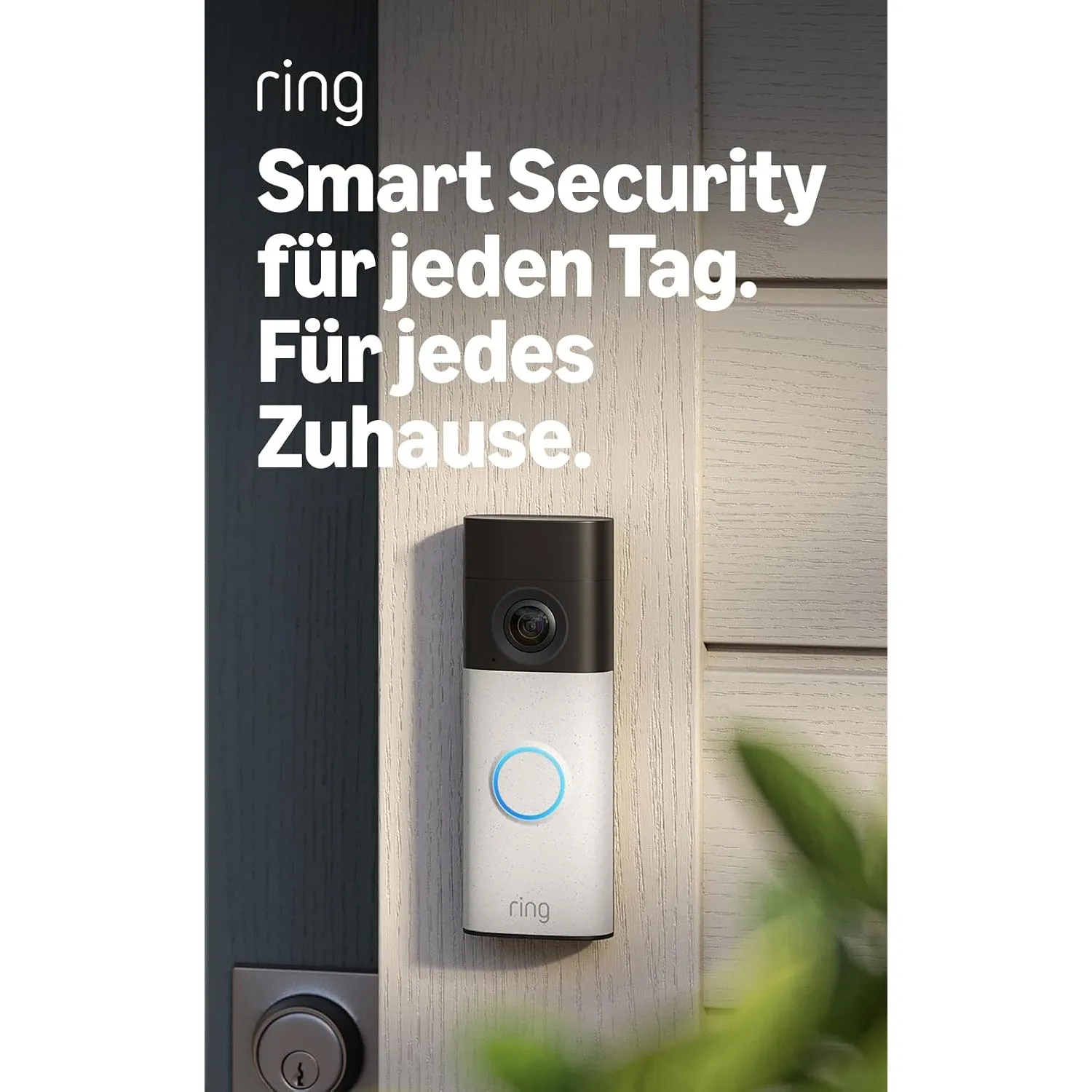 Ring Akku-Videotürklingel (Battery Video Doorbell) (neueste Gen.), Kabellose Türklingel-Kamera, Retinal 2K, 6x-Zoom, Ei…