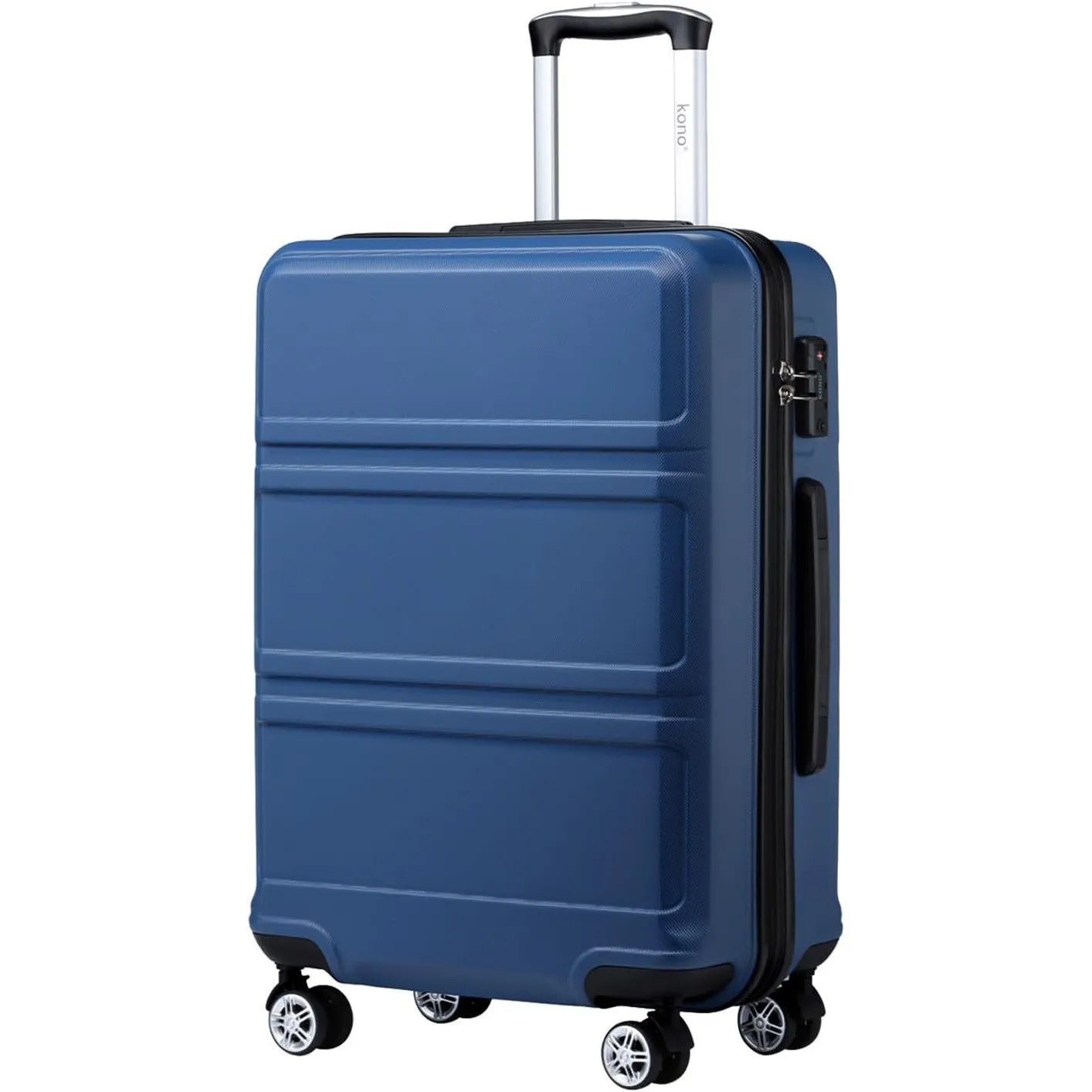 KONO Großer Koffer Leicht Hartschalenkoffer Trolley Reisekoffer mit 4 Rollen und TSA Schloss, 85x56x34cm, 140Liter, Zwi…