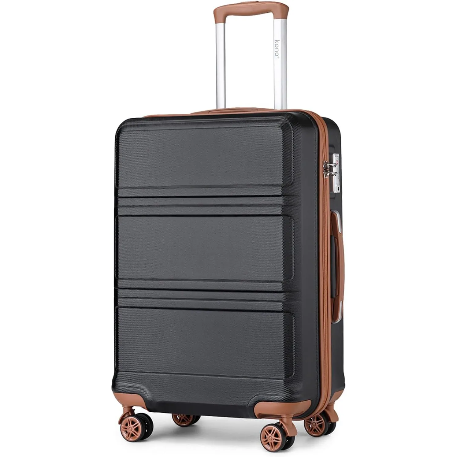 KONO Großer Koffer Leicht Hartschalenkoffer Trolley Reisekoffer mit 4 Rollen und TSA Schloss, 85x56x34cm, 140Liter, Zwi…