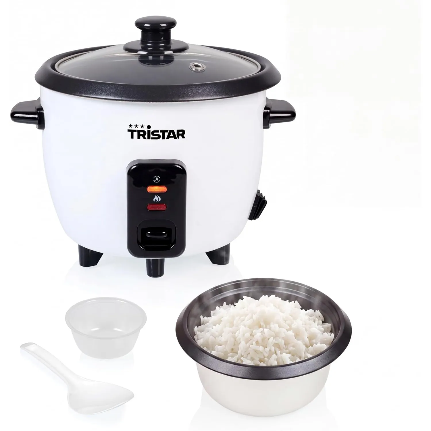Tristar Reiskocher 0,6 L, Antihaft-Innentopf, Warmhalte- und Abschaltautomatik, Kompaktes Design, Inklusive Messbecher …