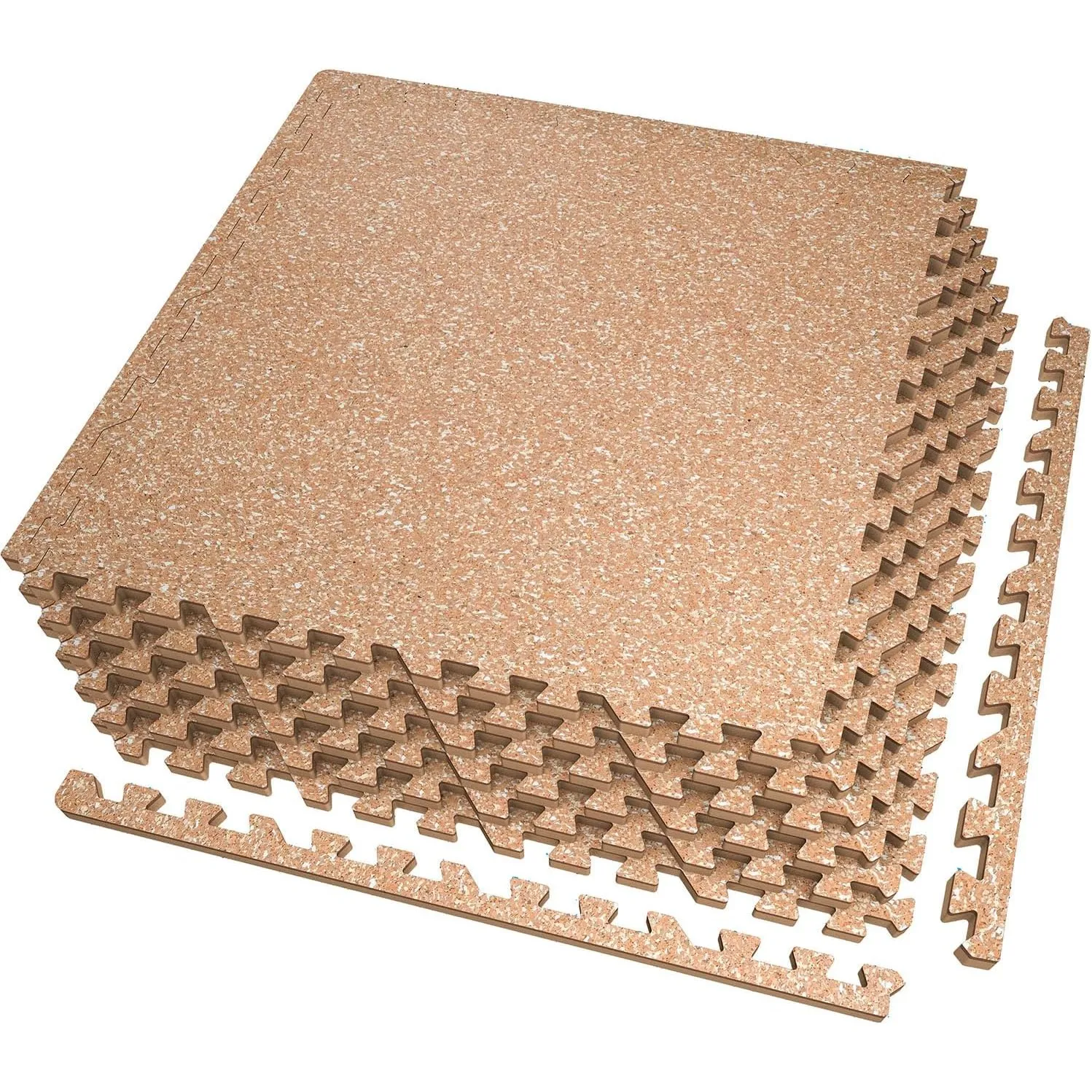 AIRHOP 6 Matten 60x60x1,4cm Extra Dicke robuste Gummierte, rutschfeste Puzzlematte, geeignet für Fitnessstudio und Heim…