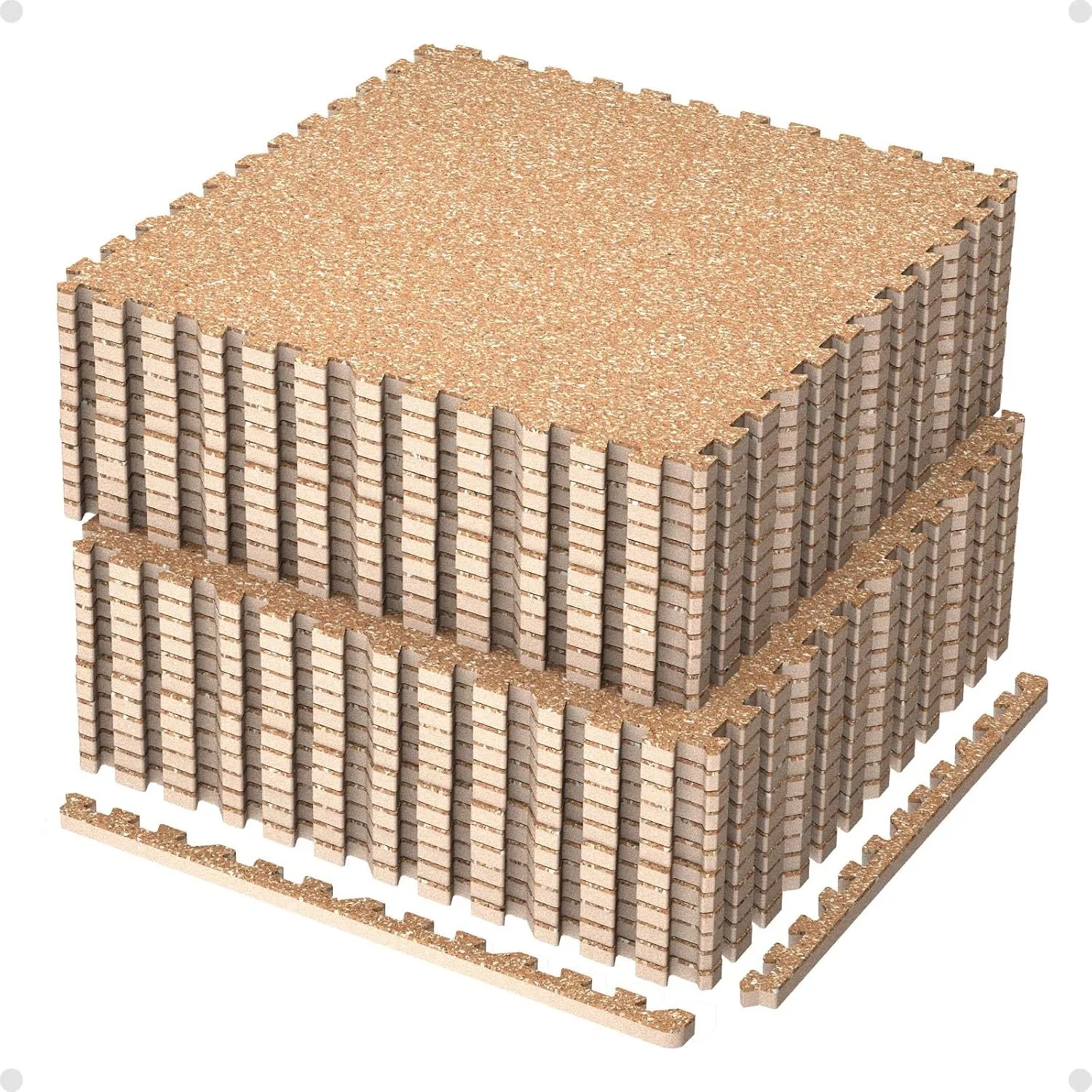 AIRHOP 24 Matten 60x60x1,4cm Extra Dicke robuste Gummierte, rutschfeste Puzzlematte, geeignet für Fitnessstudio und Hei…