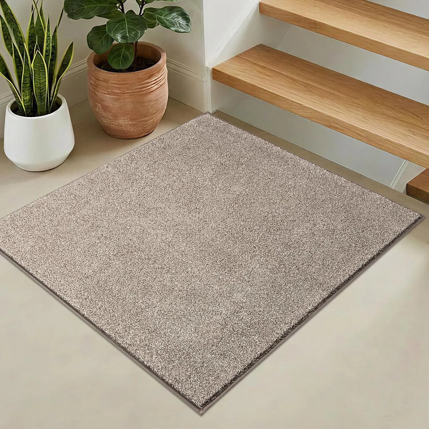 FCSDETAIL Schmutzfangmatte Innen 90 x 90 cm, rutschfeste waschbare Fußmatte, Sauberlaufmatte, absorbierend Türmatte, Fu…