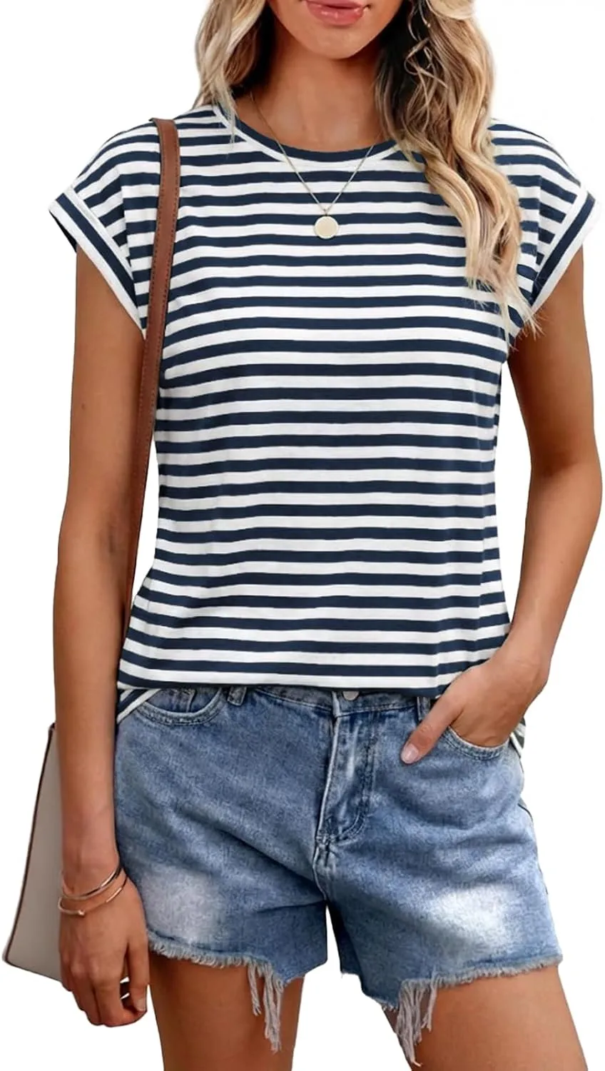 Cuptacc Tshirt Damen Tops Sommer Rundhals Oberteile Damen Elegant Basic Bluse Kurzarm Tank Top Business Outfit