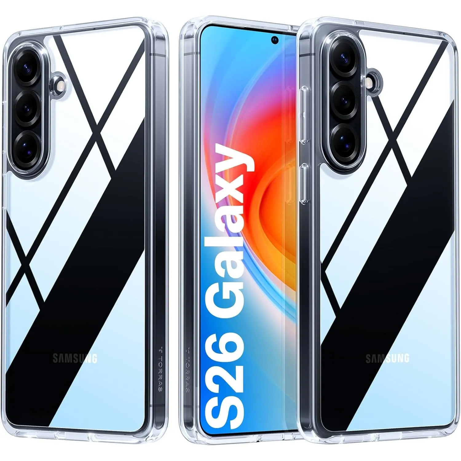 TORRAS für Samsung Galaxy S26 Hülle Militärschutz Stoßfest Case Transparent