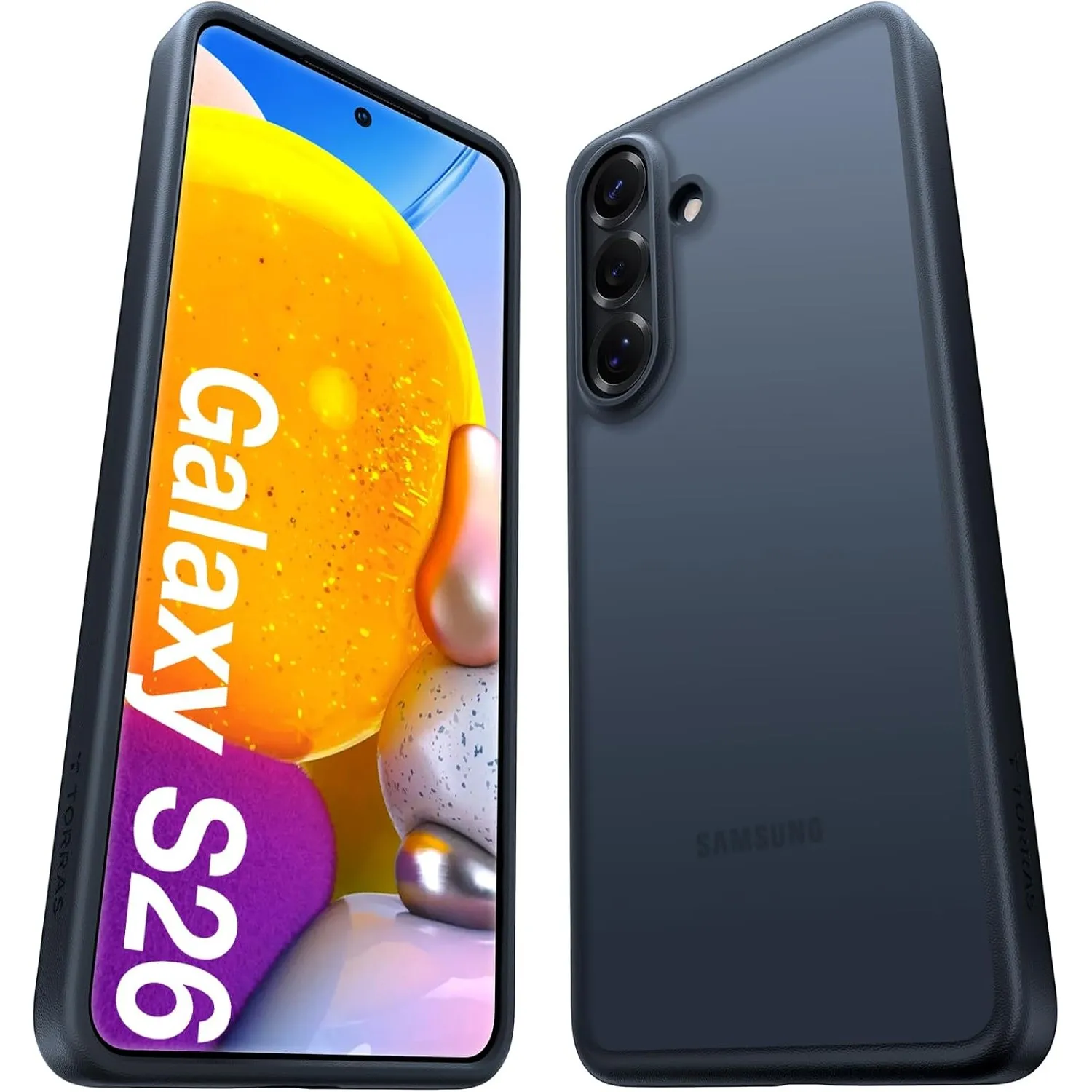 TORRAS für Samsung Galaxy S26 Hülle Militärschutz Matt Stoßfest Schwarz
