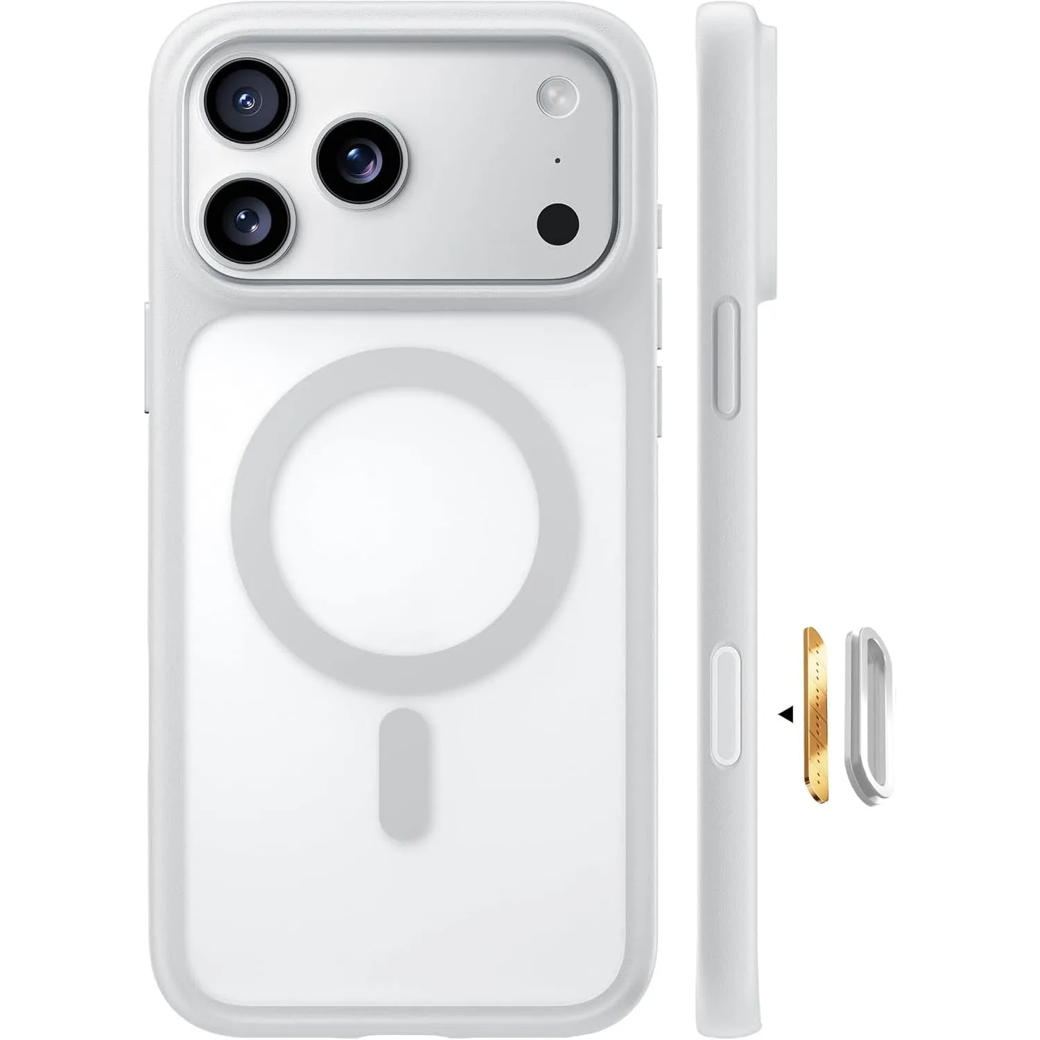 TORRAS Guardian-Mag für iPhone 17 Pro Hülle für MagSafe, Silbergrau