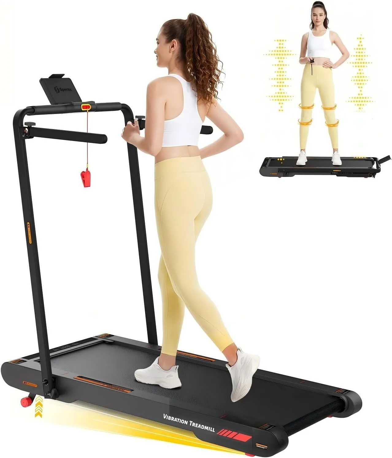 Sperax Laufband für Zuhause Klappbar, 5 in 1 Walking Schwingungen Pad 12 km/h, Walking Pad mit Steigung, Laufband und F…