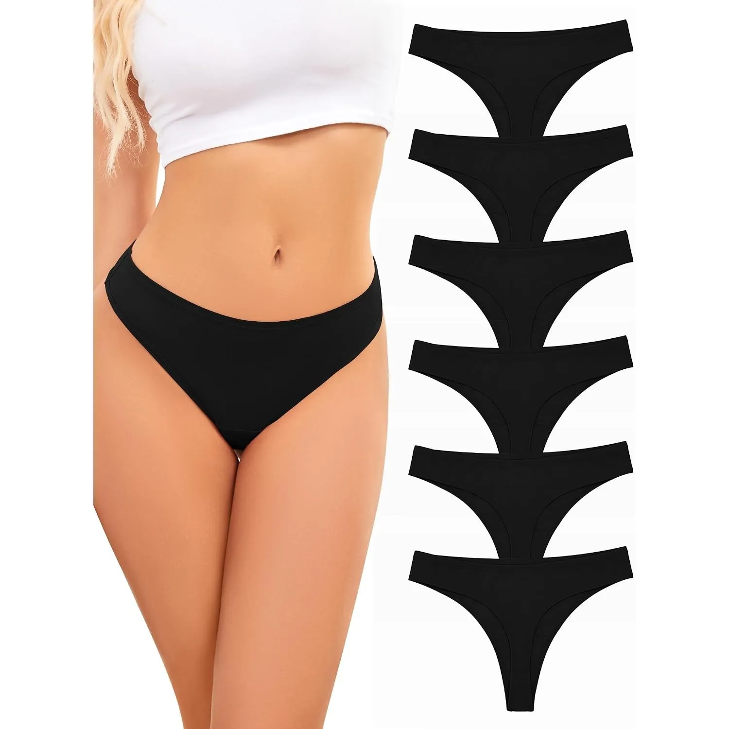 ANSUKOO Baumwolle Damen Tanga String,UnterwäSche Unterhosen Cotton Thong | Slip Frauen Set,Bequeme Women Underwear Mehr…