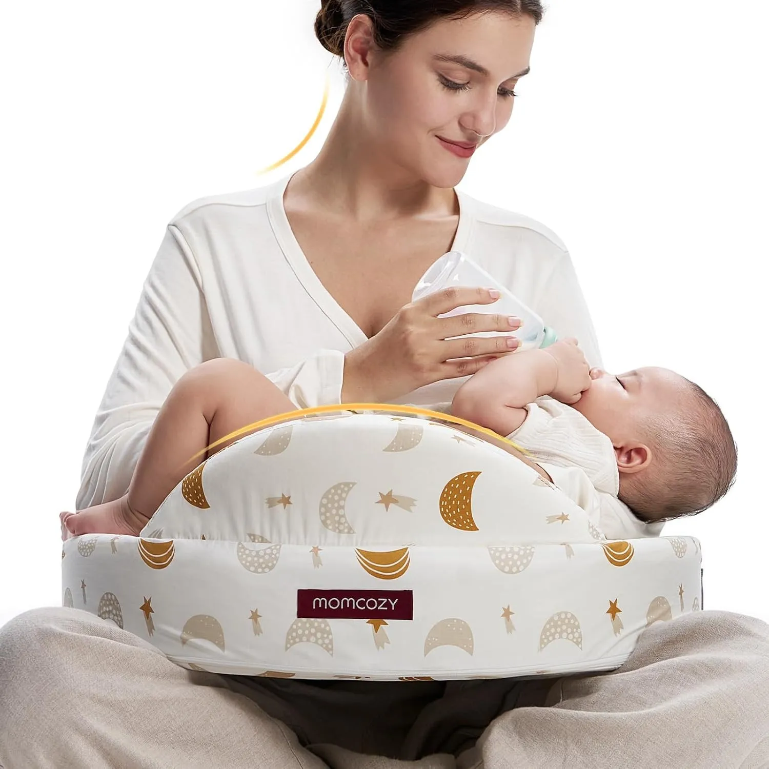 Momcozy Stillkissen mit Sicherheitsstütze – Fester und federnder Memory-Schaum – Stabile, ergonomische Unterstützung un…