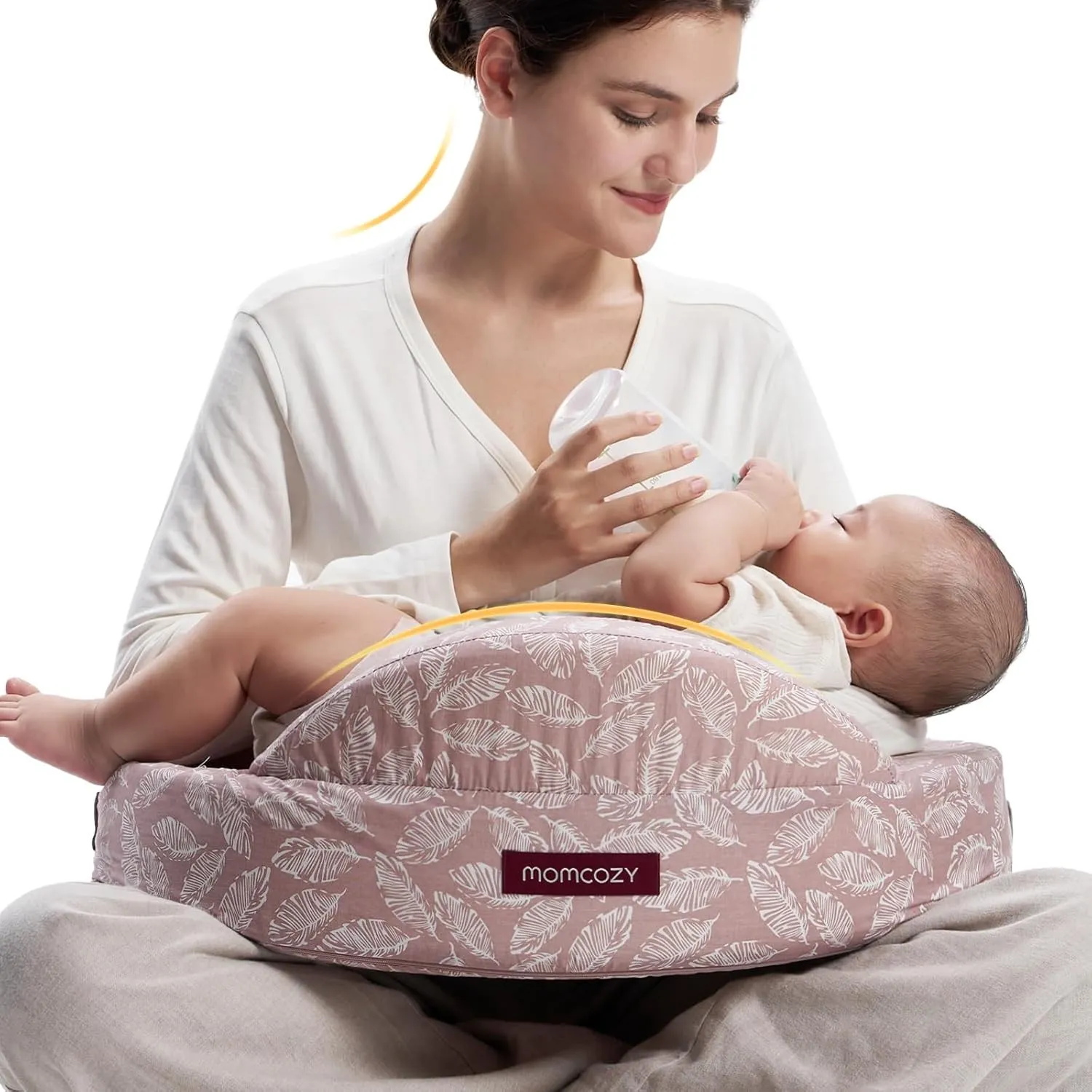 Momcozy Memory-Schaum Stillkissen mit Sicherheitsumrandung – Ergonomisches Still- und Lagerungskissen mit verstellbarem…