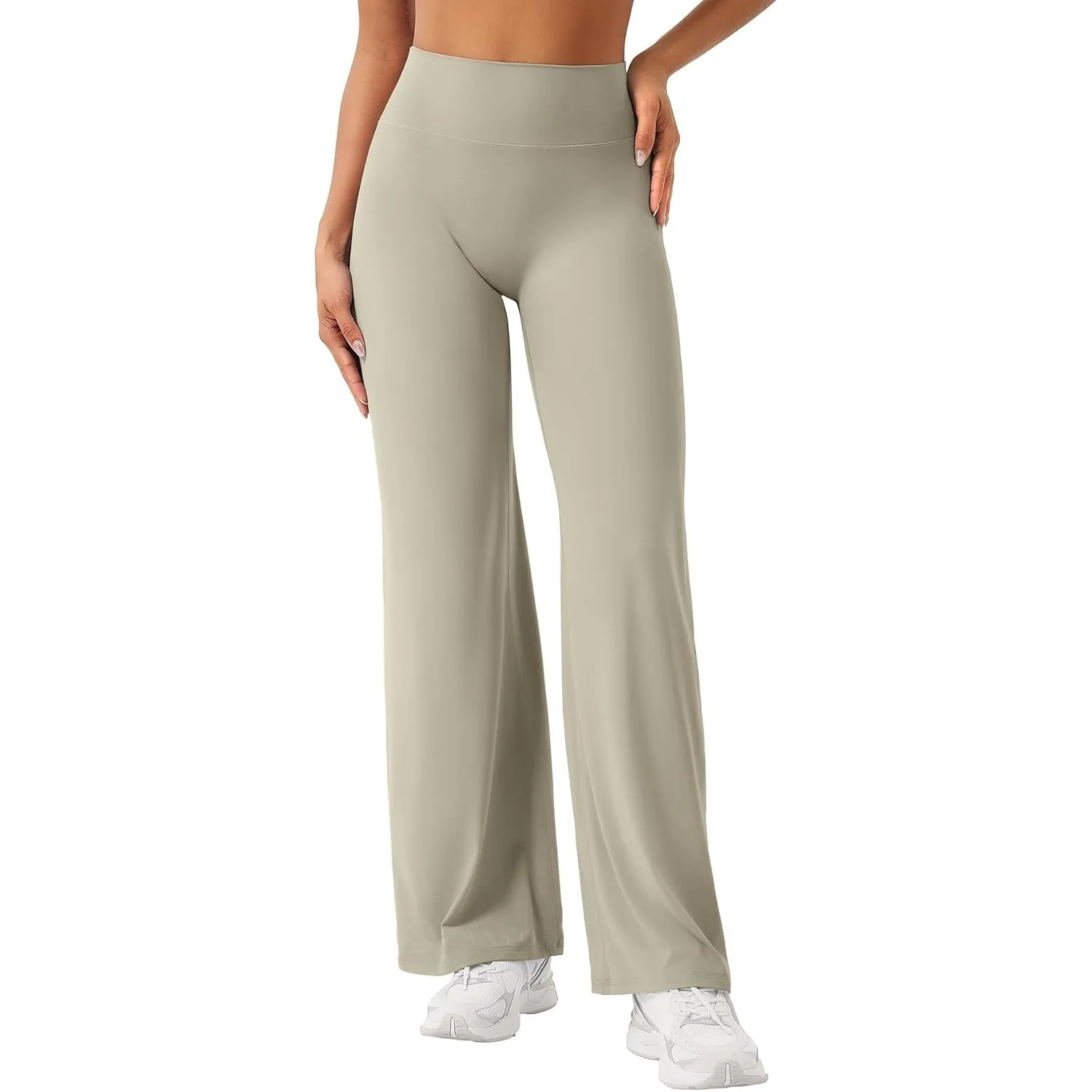 ZAAYO Nahtlose Straight Leggings Damen Flared Legging Yoga Hosen Gym Pant