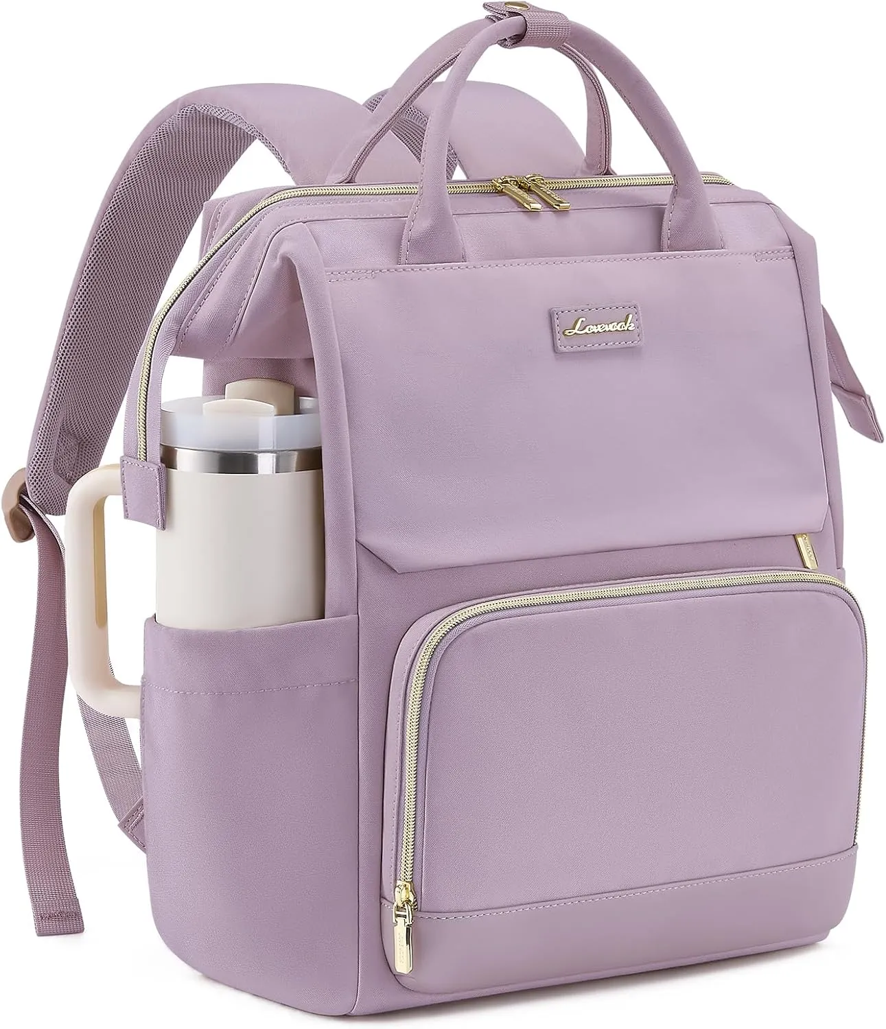LOVEVOOK Women's Laptop Backpack, 15.6 Inch School Backpack, Teenagers for Large Water Bottle, Travel Backpack, Women, …