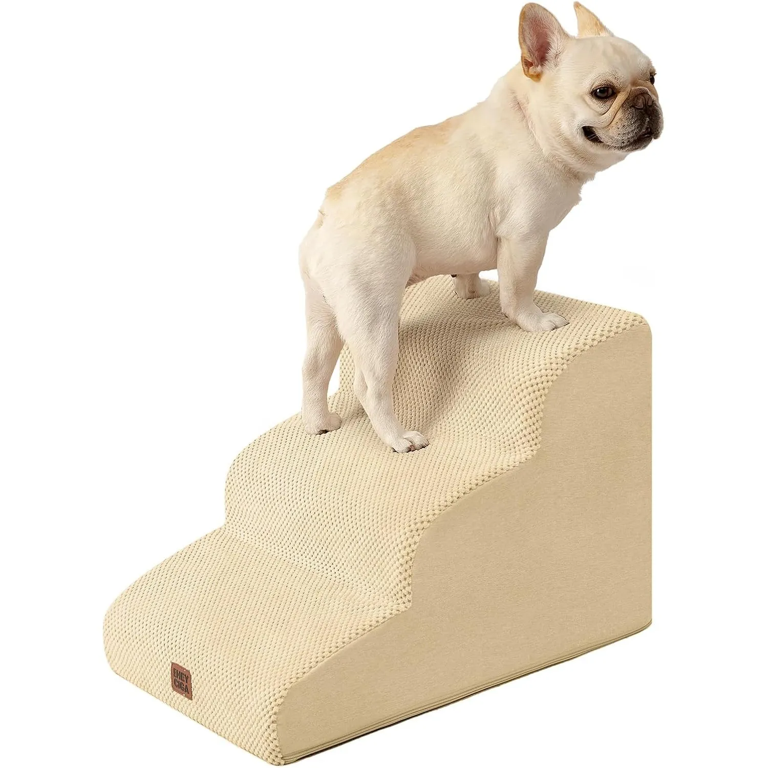 EHEYCIGA Hundetreppe für Kleine Hunde 40 cm Hoch, Haustiertreppe für Sofa Bett, Treppe für Hunde aus Hochdichtem Schwam…