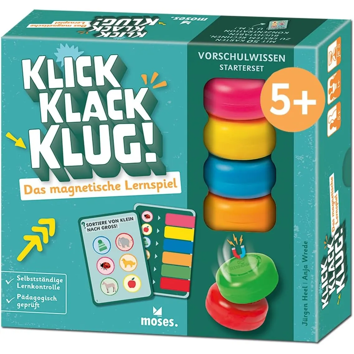 Moses. klick Klack Klug! – Das magnetische Lernspiel für die Vorschule, Starterset mit Magnetturm, pädagogisch geprüfte…