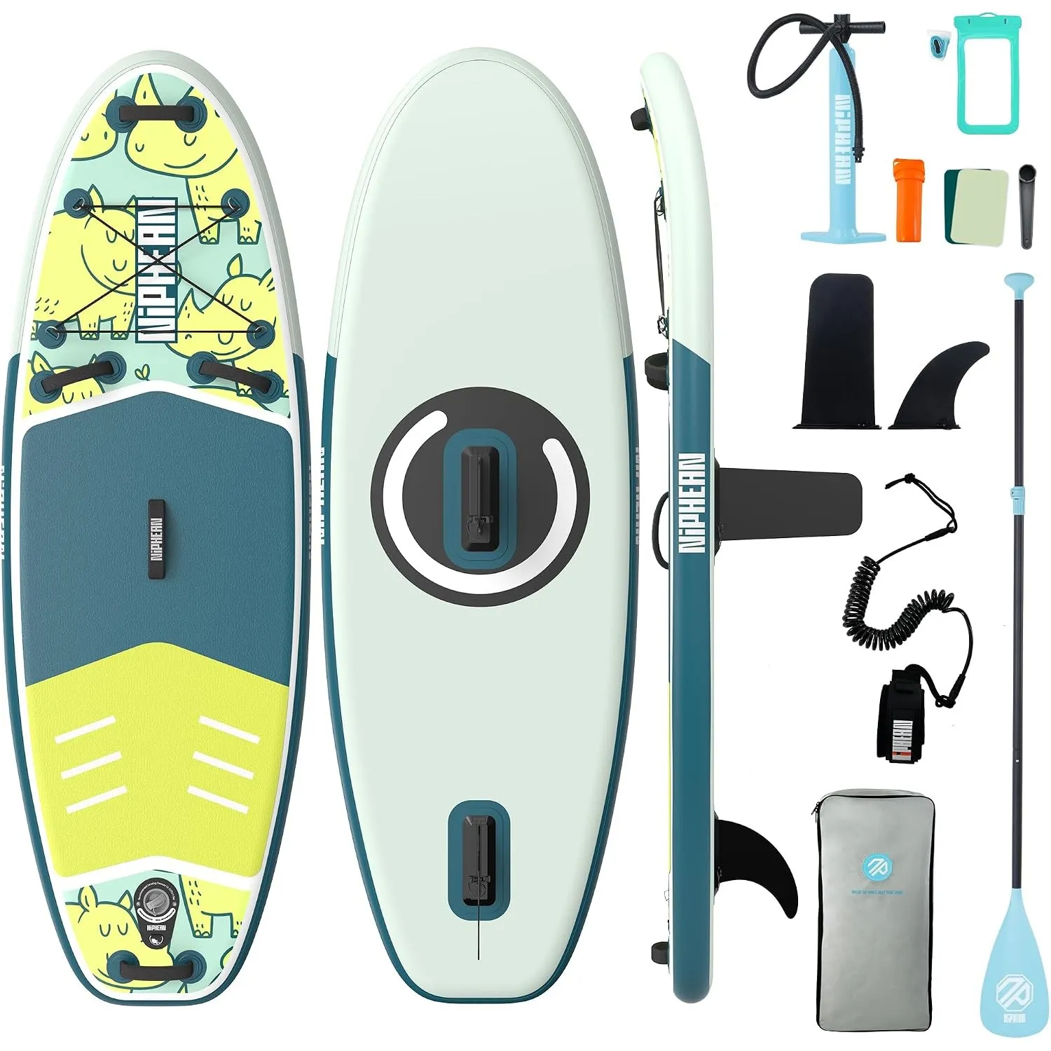 Niphean (Extra Groß) Stand Up Paddling Board, SUP für 2+1 Personen/Familien, SUP Board mit (Anfängergeeignet) StabilTra…