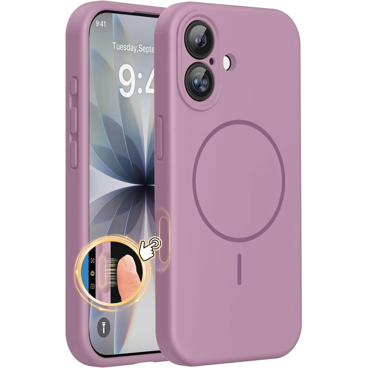 Miracase für iPhone 17 Hülle mit MagSafe [weiches, kratzfestes Mikrofaser-Innenfutter], Flüssigsilikon-Hülle, 3,0 mm ve…