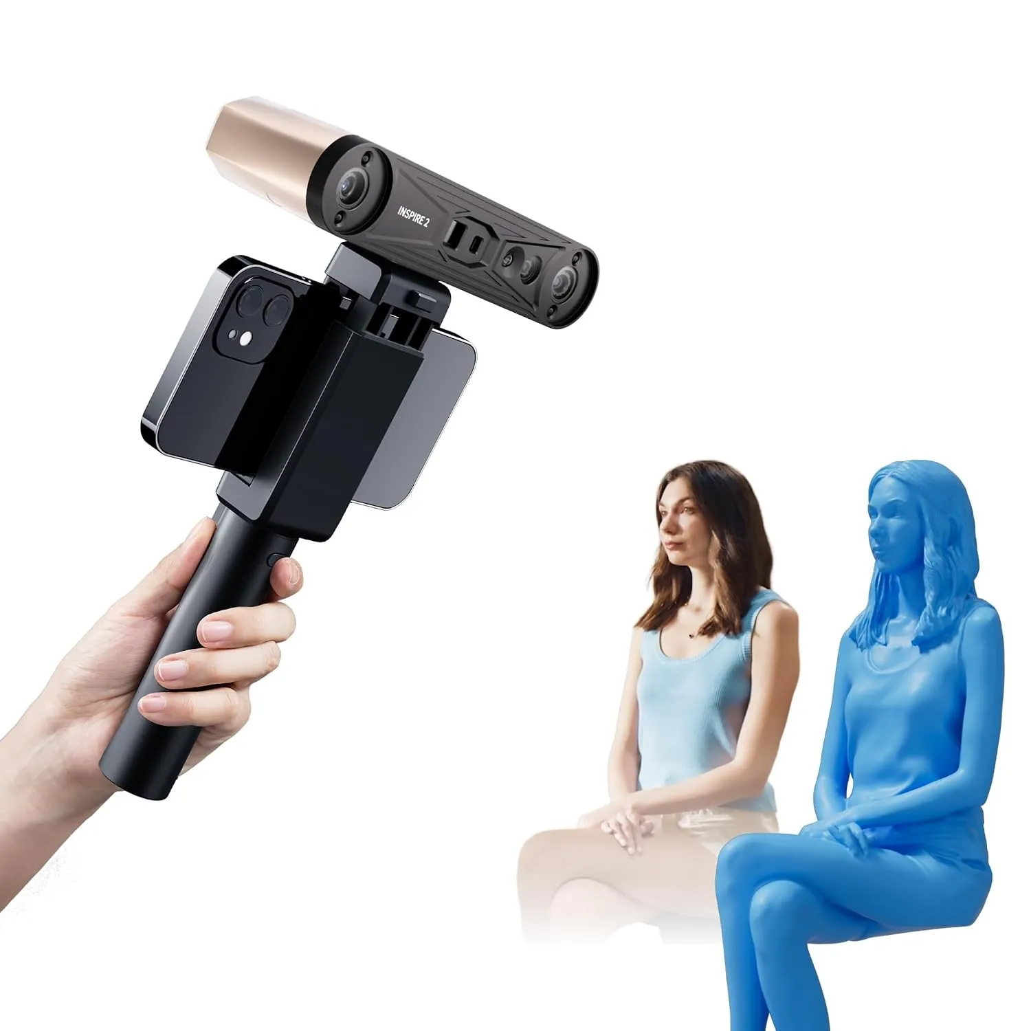 Revopoint INSPIRE 2 3D-Scanner, bis zu 0,03 mm Präzision, Premium
