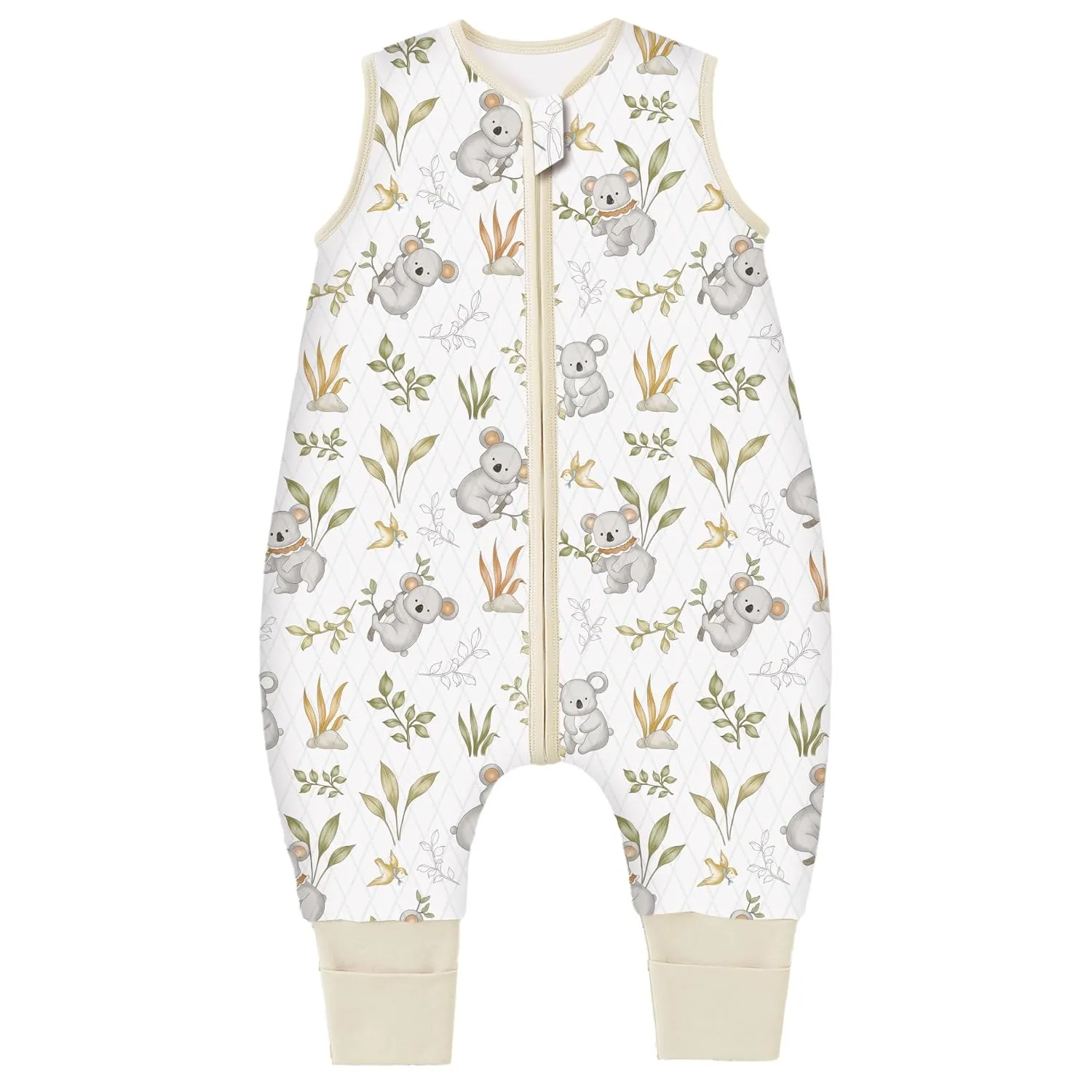 Chilsuessy Baby Ganzjahres Schlafsack mit Füßen 1.5 Tog Kleinkind Schlafsack mit Beinen Baumwolle, 1.5 Tog/Koala, 100cm…