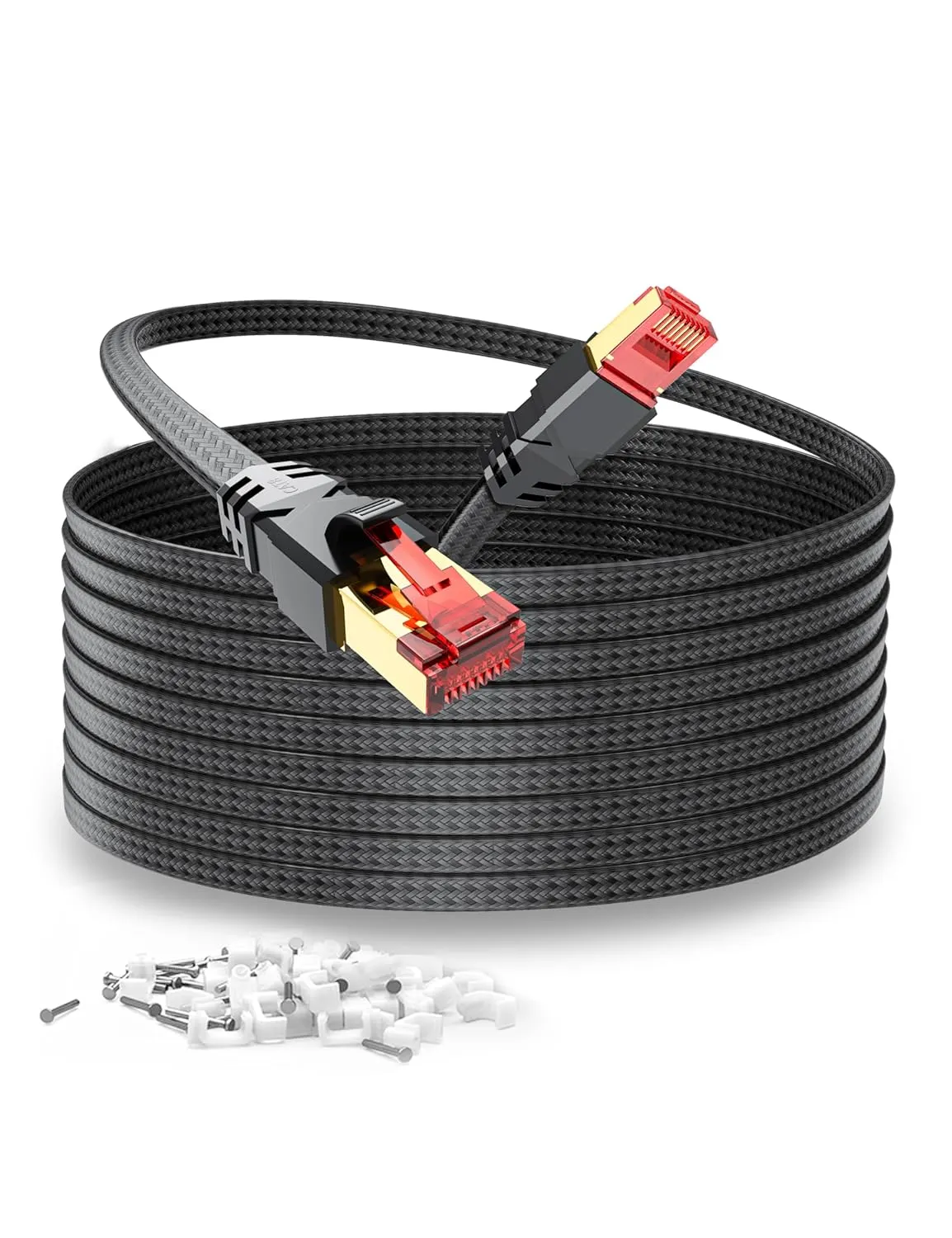 Cat 8 LAN Kabel 20meter,Tesmax 40Gbps Netzwerkkabel Hochgeschwindigkeits 2000MHz S/FTP Ethernet Kabel Gigabit POE RJ45 …