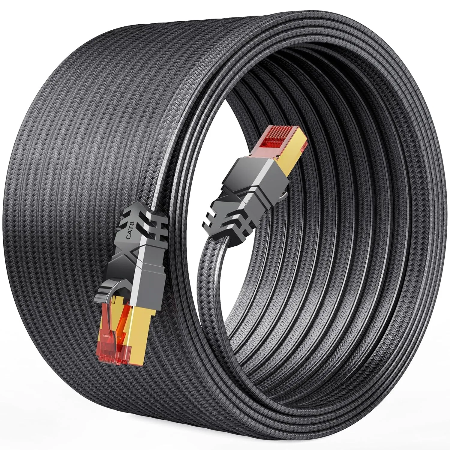 Cat 8 LAN Kabel 25meter,Tesmax 40Gbps Netzwerkkabel Hochgeschwindigkeits 2000MHz S/FTP Ethernet Kabel Gigabit POE RJ45 …