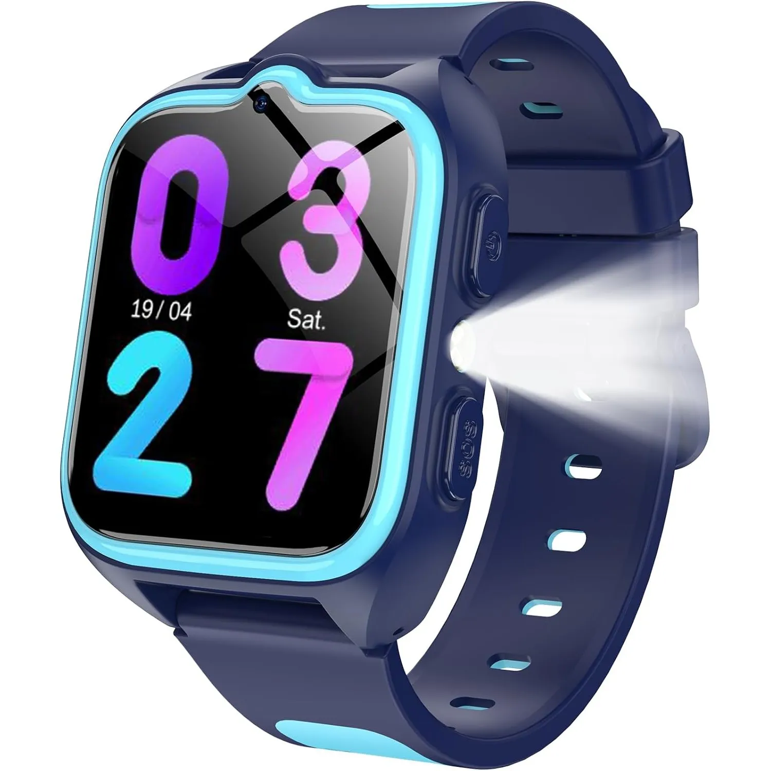 IOWODO Smartwatch Kinder mit GPS, Uhr mit 4G-Anruffunktion & SOS-Notruf, 800mAh 5-Tage Akku, Wasserdicht IP67, Schulmod…