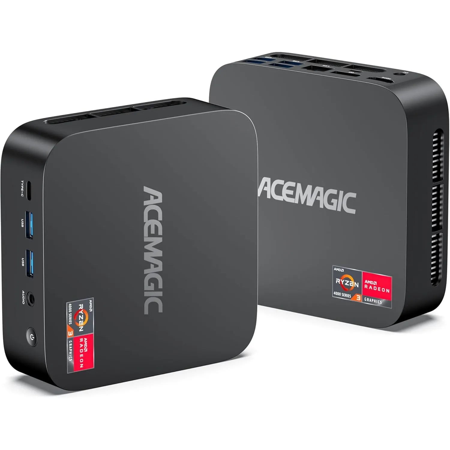 ACEMAGIC K1 Mini PC,AMD Ryzen R2544(Übertrifft 3500U),8GB DDR4 256GB SSD | Mini Computer mit Windows 11 Pro | RJ45 | 4K…