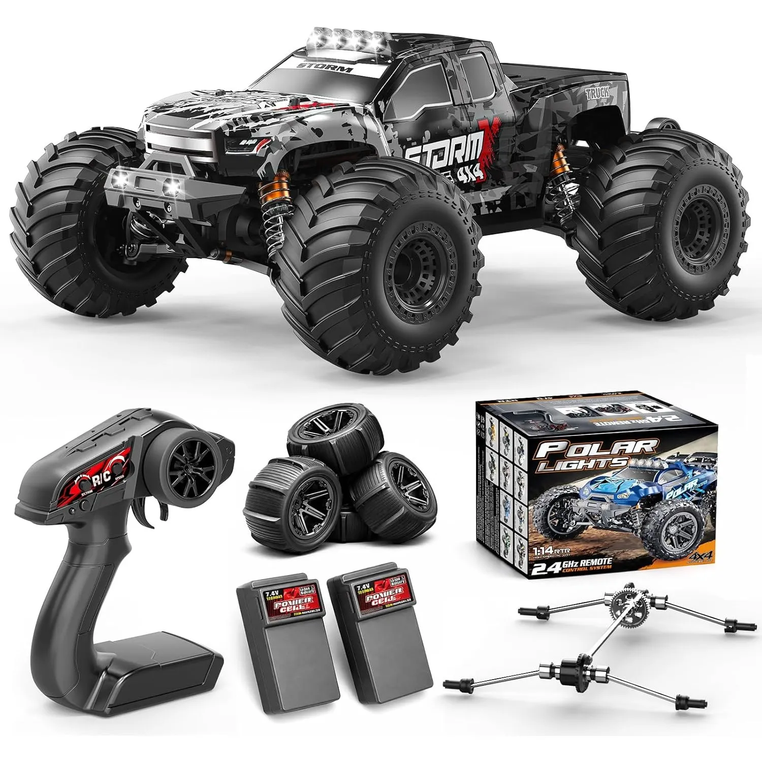 Ferngesteuertes Auto All-Terrain 1:14 ,4WD Offroad RC Monstertruck 40 km/h