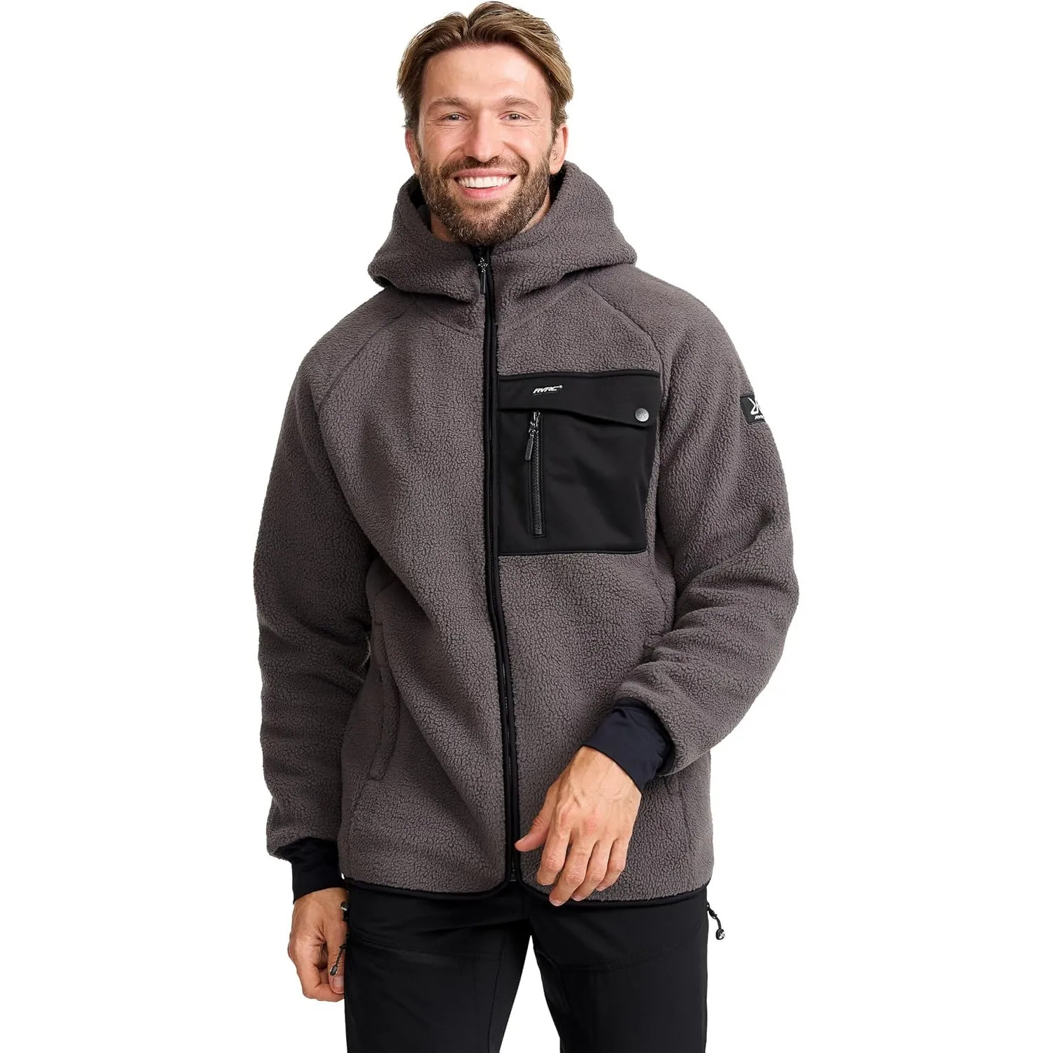 RevolutionRace Sherpa Hoodie für Herren, Outdoor Fleecejacken perfekt für Wanderungen und Outdoor-Abenteuer