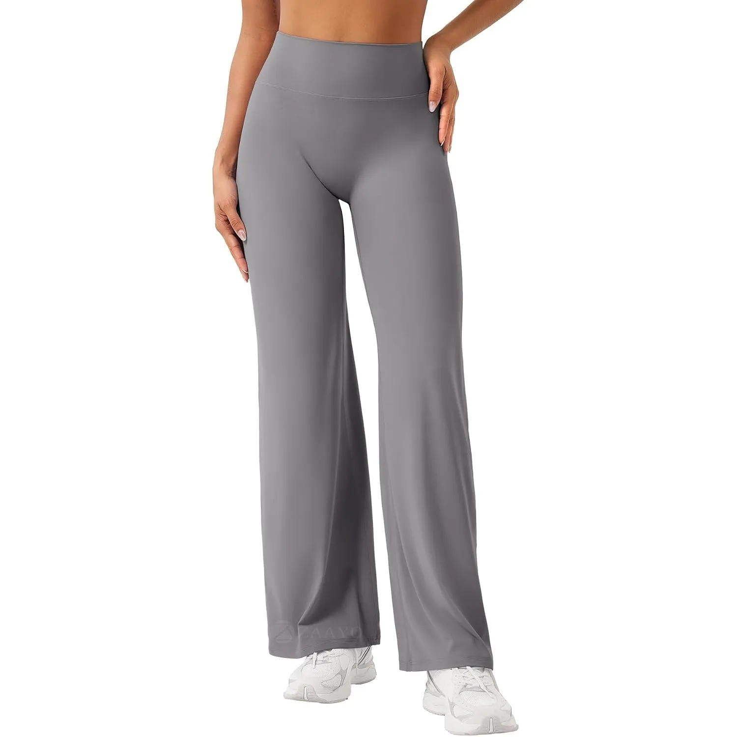 ZAAYO Nahtlose Straight Leggings Damen Flared Legging Yoga Hosen Gym Pant
