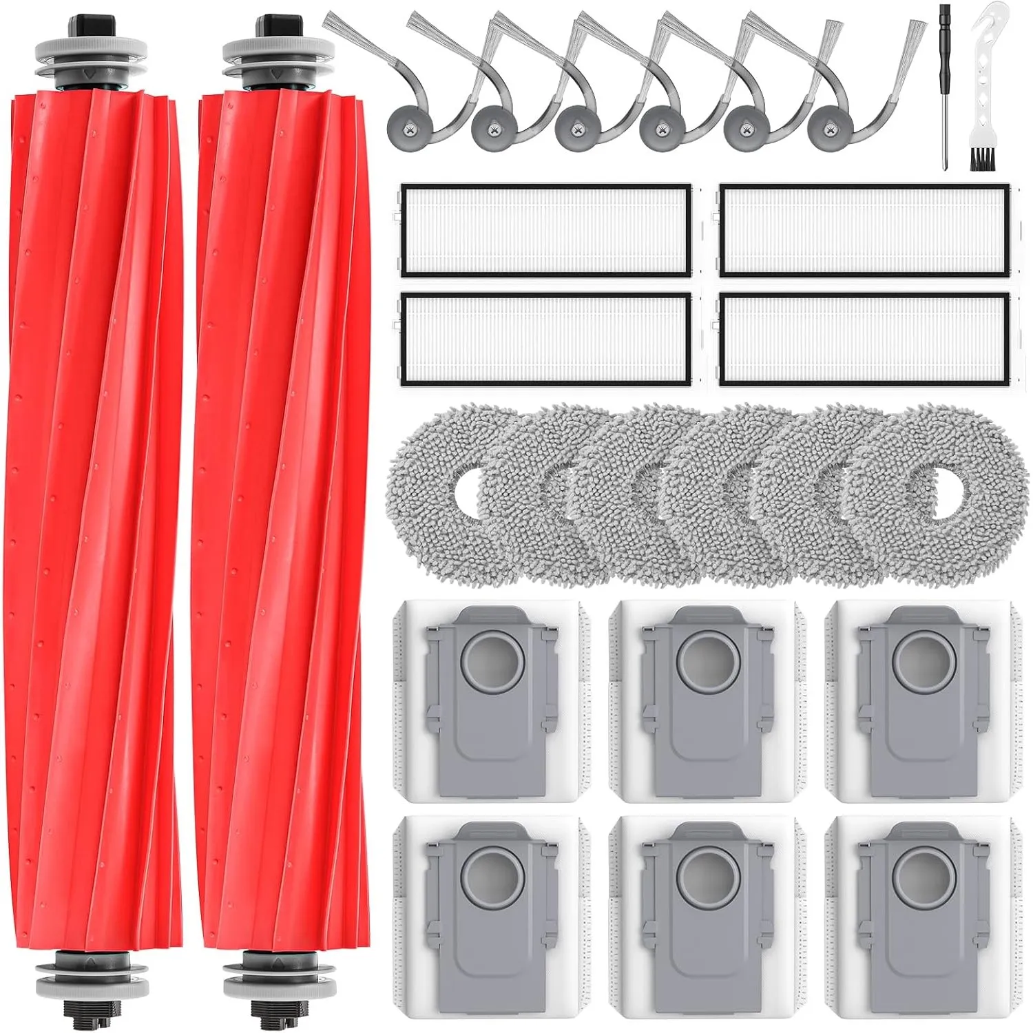 26 Stück QV 35A Zubehör für Roborock QV 35A/QV 35S / Qrevo S Pro/ QR598