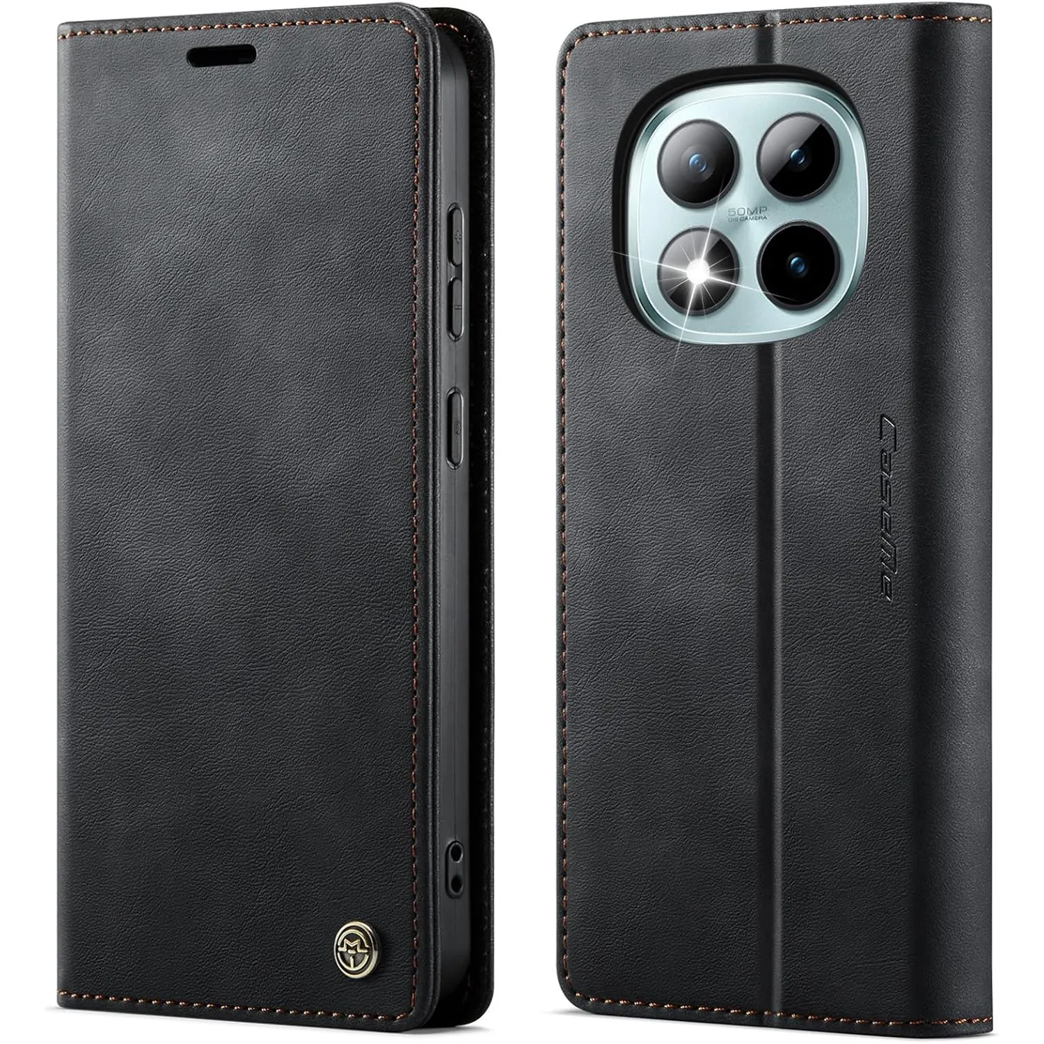 Xiaomi Redmi Note 15 Pro Plus 5G/Xiaomi Poco M8 Pro 5G hülle klapphülle Premium PU Leder,RFID Schutzhülle,Faltbare Stän…