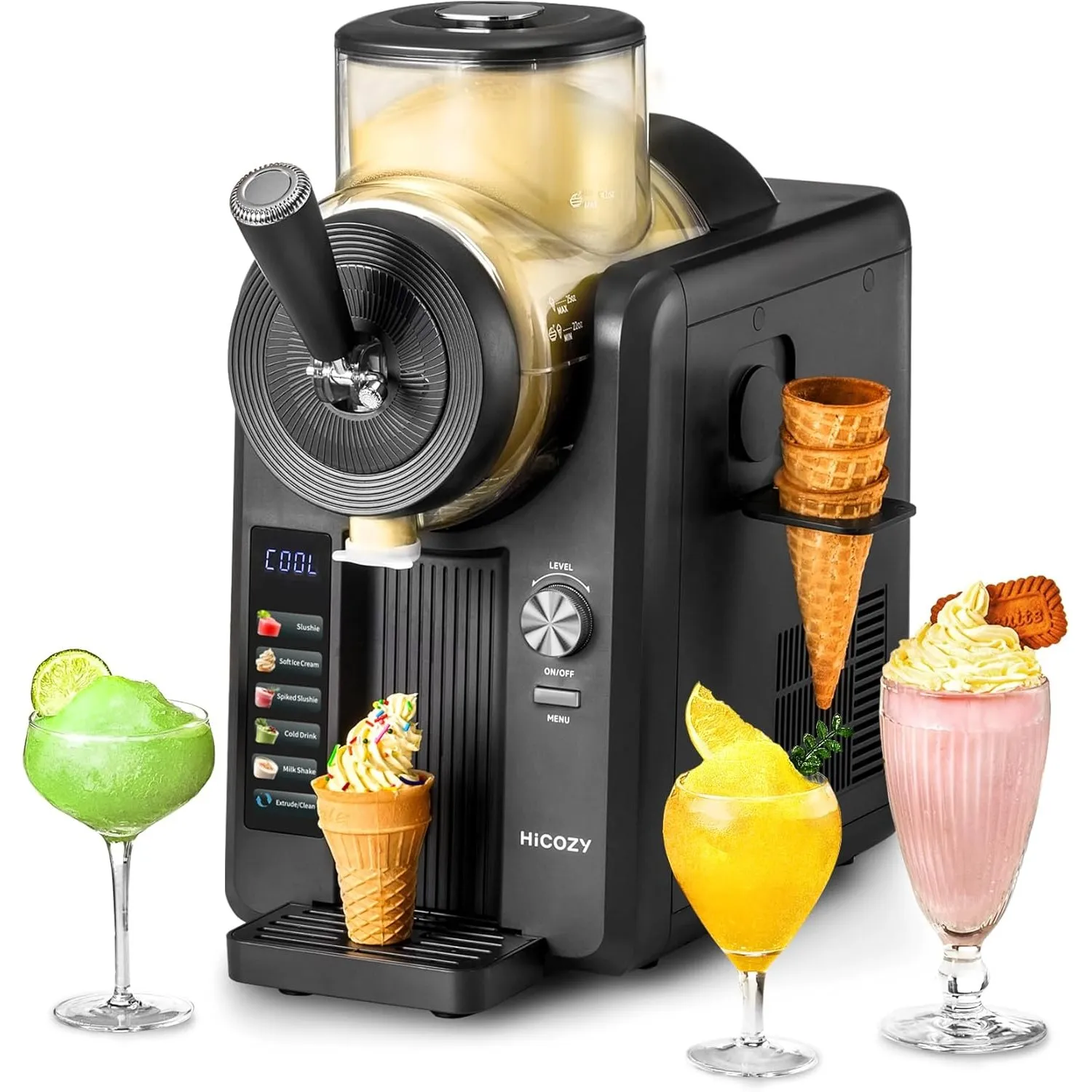 HiCOZY Eismaschine, Slush Maschine, kein Eis und kein Mixen erforderlich