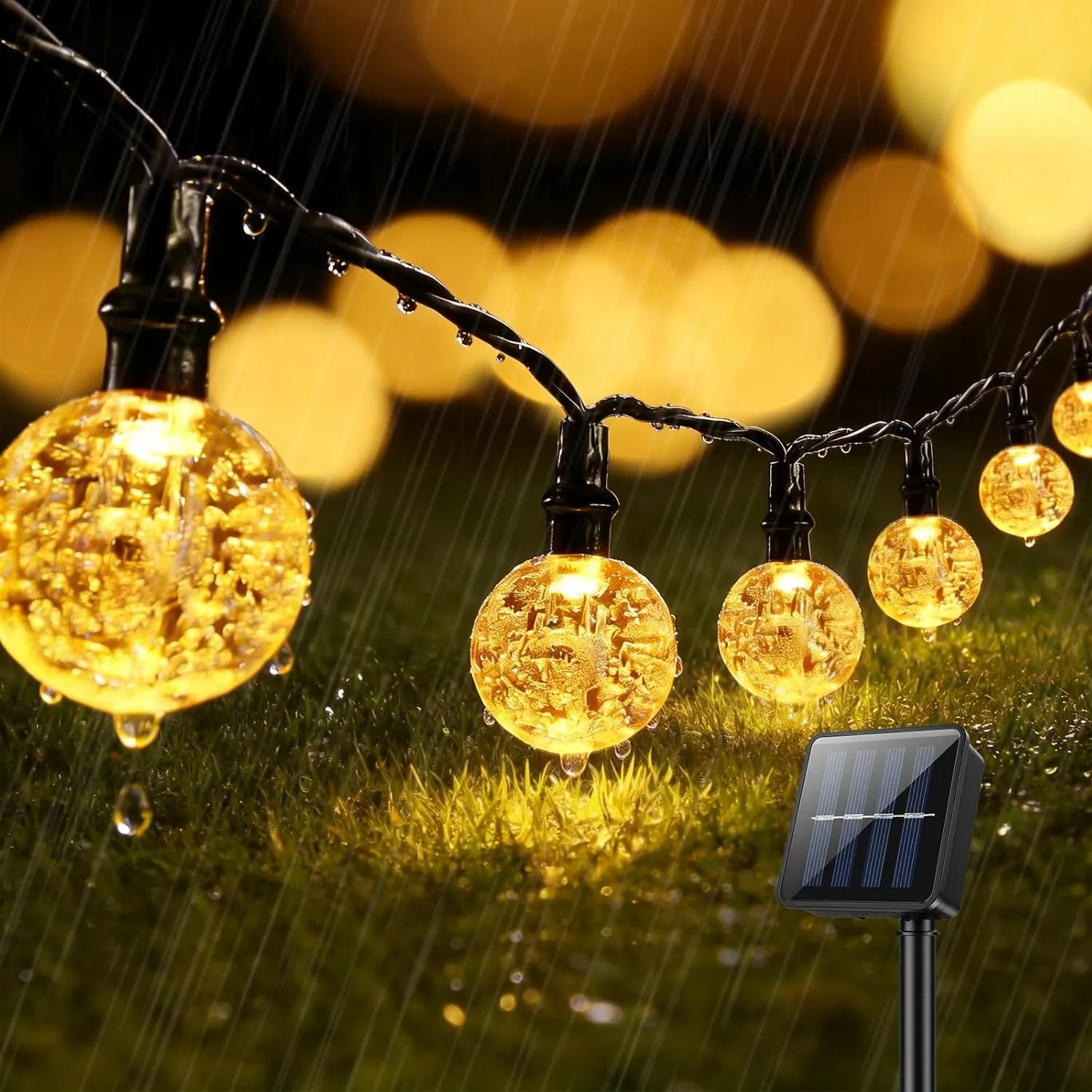 Suright Lichterkette Außen Solar, 8M 30 LED Solar Lichterkette Outdoor mit 8 Modi, IP65 Wasserdicht Solar Lichterkette …