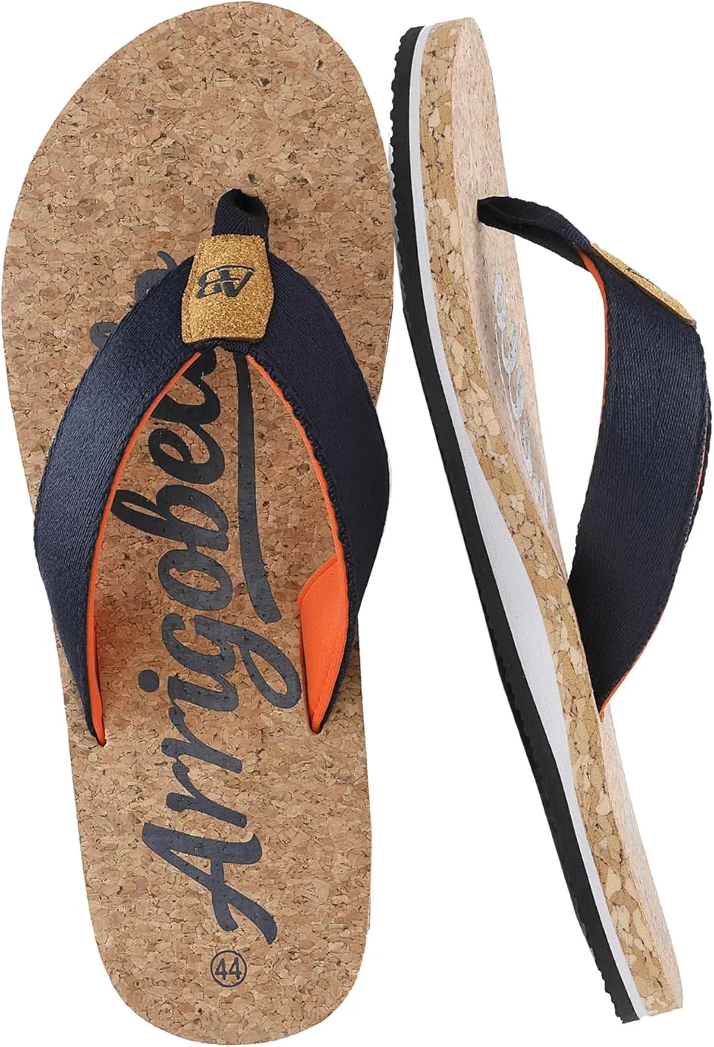 ARRIGO BELLO Flip Flops Men's Toe Separator Summer Shoes Non-Slip Flip Flops Sandals Size 41-46
