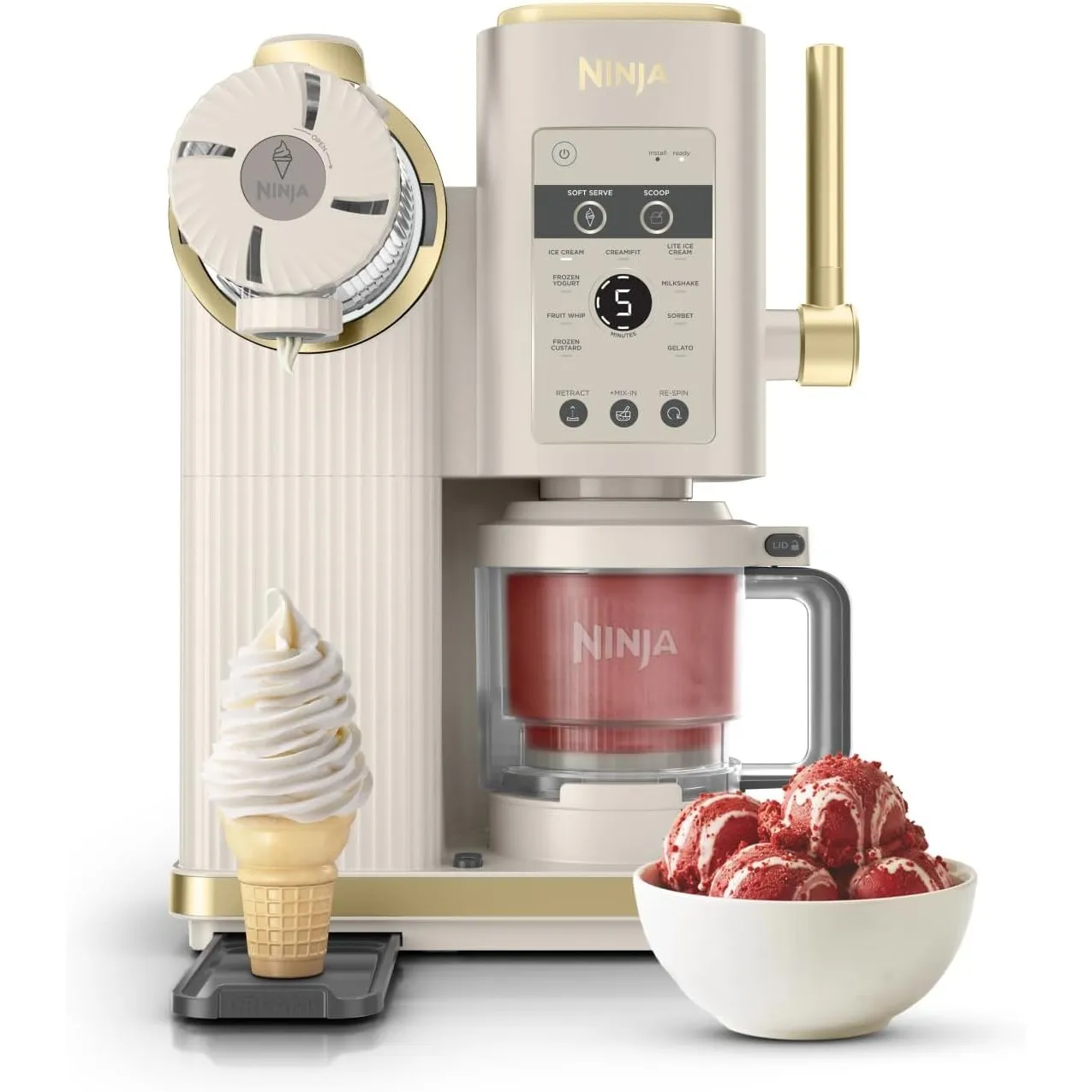 Ninja CREAMi Scoop & Swirl Eismaschine, 13 Funktionen, Stone Gold