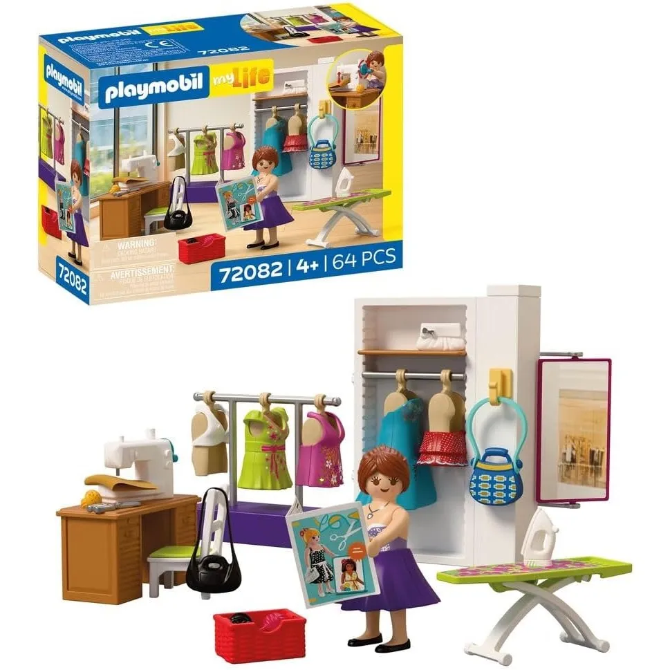 PLAYMOBIL | MyLife | Modedesignerin | Nähstudio mit Nähmaschine und 6 Outfits | Fördert die Kreativität | Kinder Spielz…