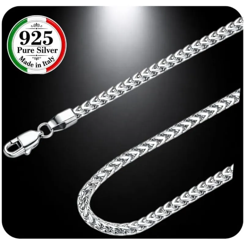 QUADRI - Kette Damen und Herren Silber 925 - Geschenkidee - Made in Italy | für Geburtstag, Jahrestag, Valentinstag