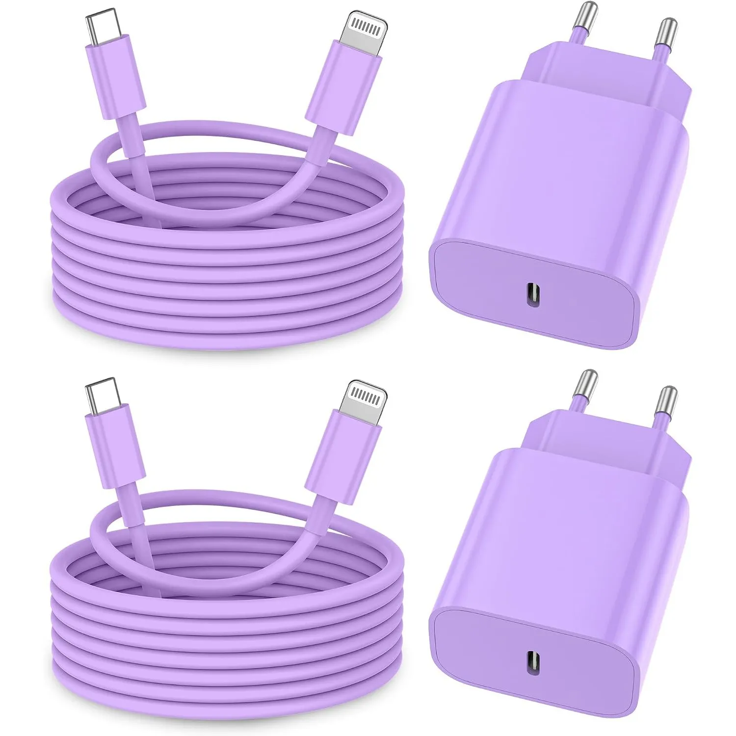 iPhone Ladekabel, [MFi-Zertifiziert] 2er Pack iPhone Ladegerät Apple Ladekabel 2M,USBC Schnellladegerät mit USB C auf L…