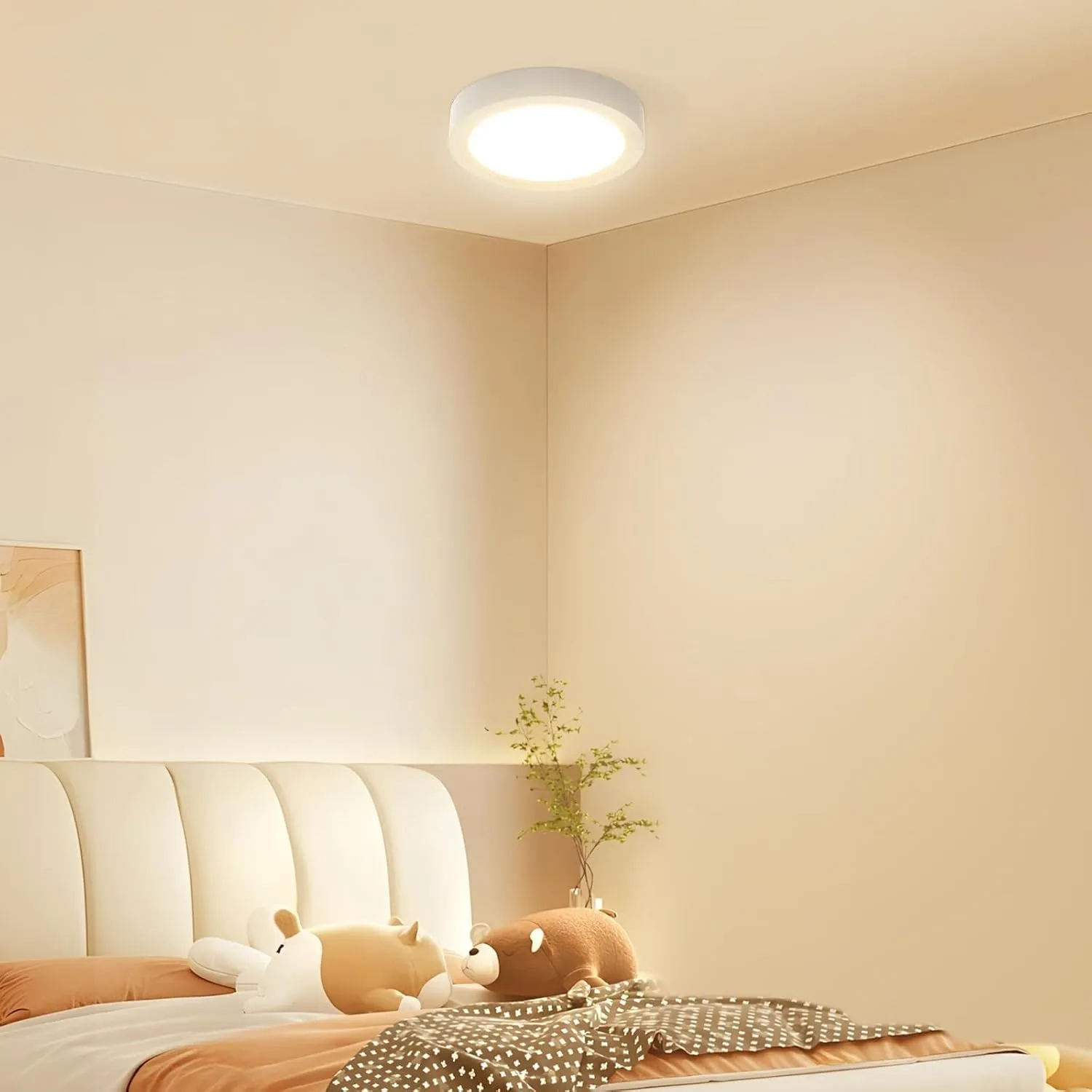 slochi LED Deckenleuchte Flach, 3Farben - 3000K/4000K/6500K, 900LM Ø12CM Klein Deckenlampe,Wasserfest Rund Badlampe Mod…