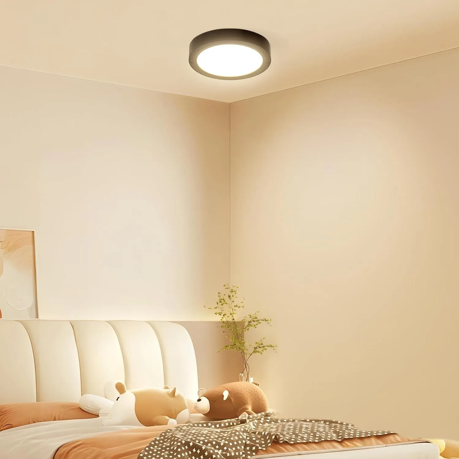 slochi LED Deckenleuchte Flach, 3Farben - 3000K/4000K/6500K, 900LM Ø12CM Klein Deckenlampe, Wasserfest Rund Badlampe Mo…