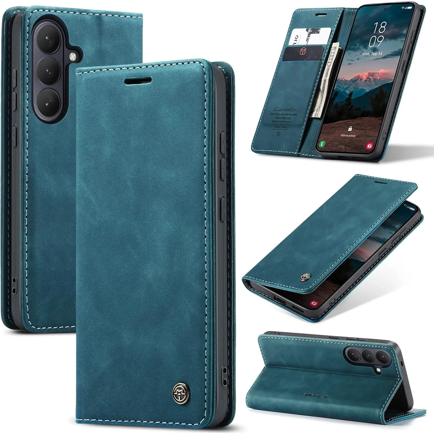 Handyhülle für Samsung Galaxy S26 Plus 5G Hülle Premium Lederhülle Flip Case Magnet Tascher Kartenfach Standfunktion Kl…