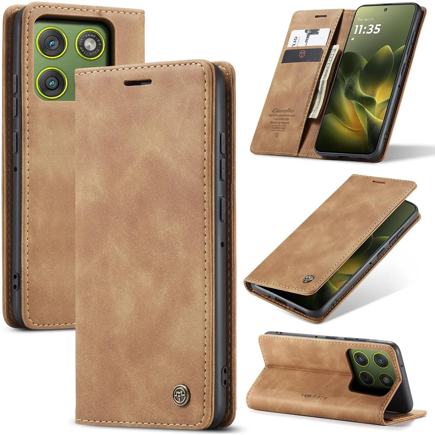 Handyhülle für Motorola Moto Edge70 5G Hülle Premium Lederhülle Flip Case Magnet Tascher Kartenfach Standfunktion Klapp…