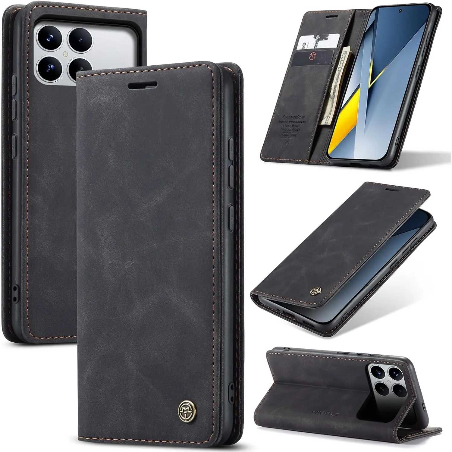 Handyhülle für Xiaomi Poco F8 Ultra 5G Hülle Premium Lederhülle Flip Case Magnet Tascher Kartenfach Standfunktion Klapp…