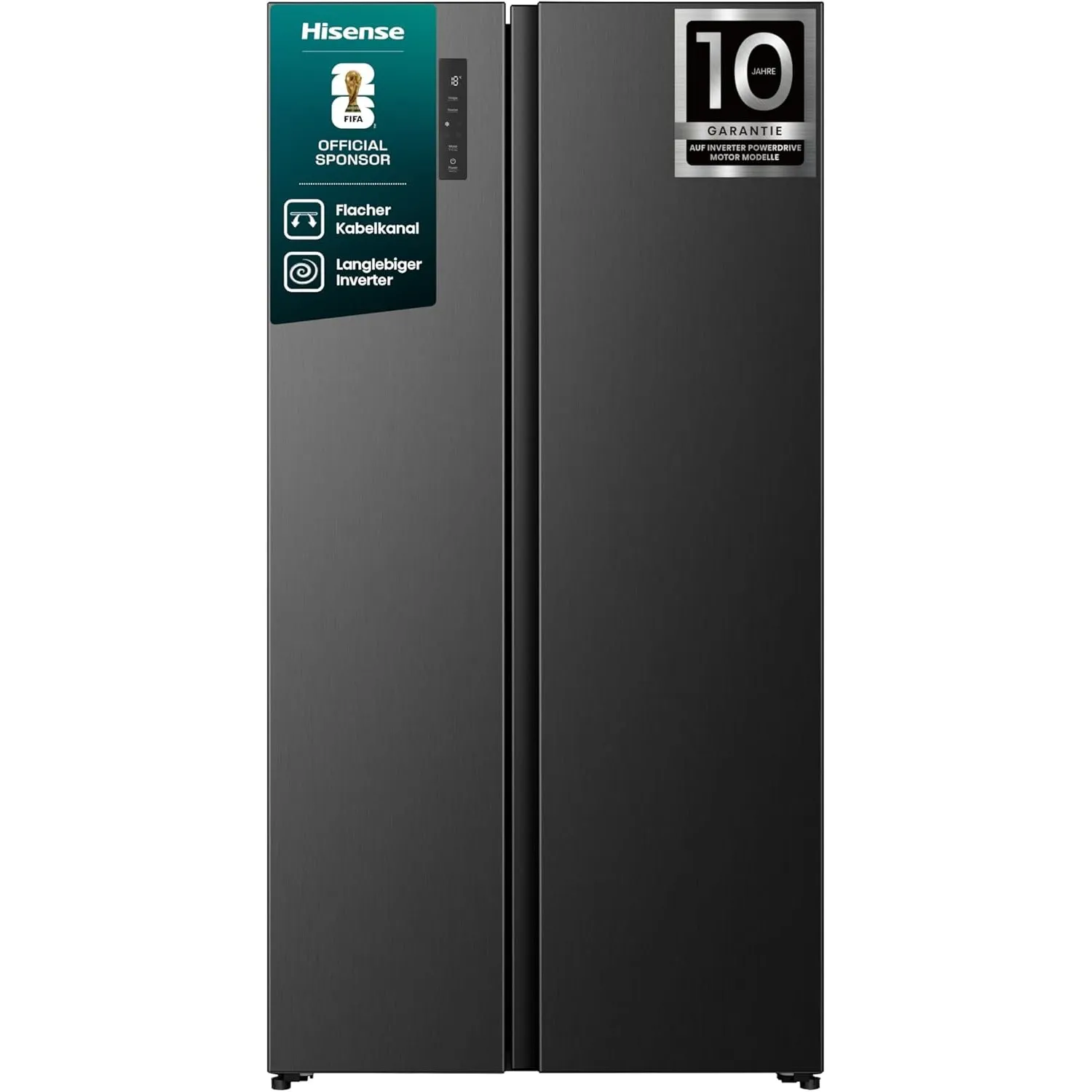 Hisense RS3P558NEFC Side-by-Side/ 544L/ Großes Fassungsvermögen/XXL Türfach/Multifunktionale Getränkeablage/Flat Duct/N…