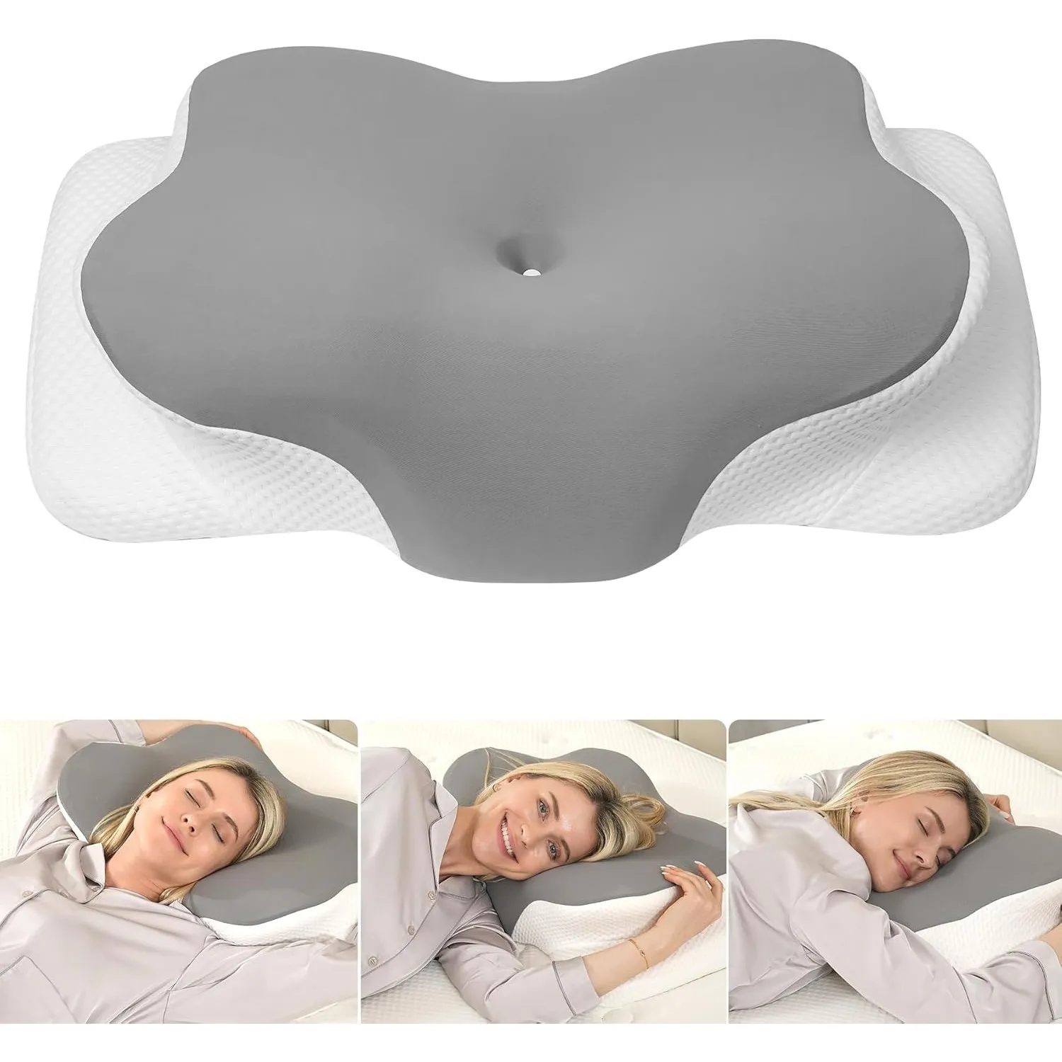 MULISOFT Seitenschläferkissen Memory Foam Nackenkissen Ergonomisches Kissen